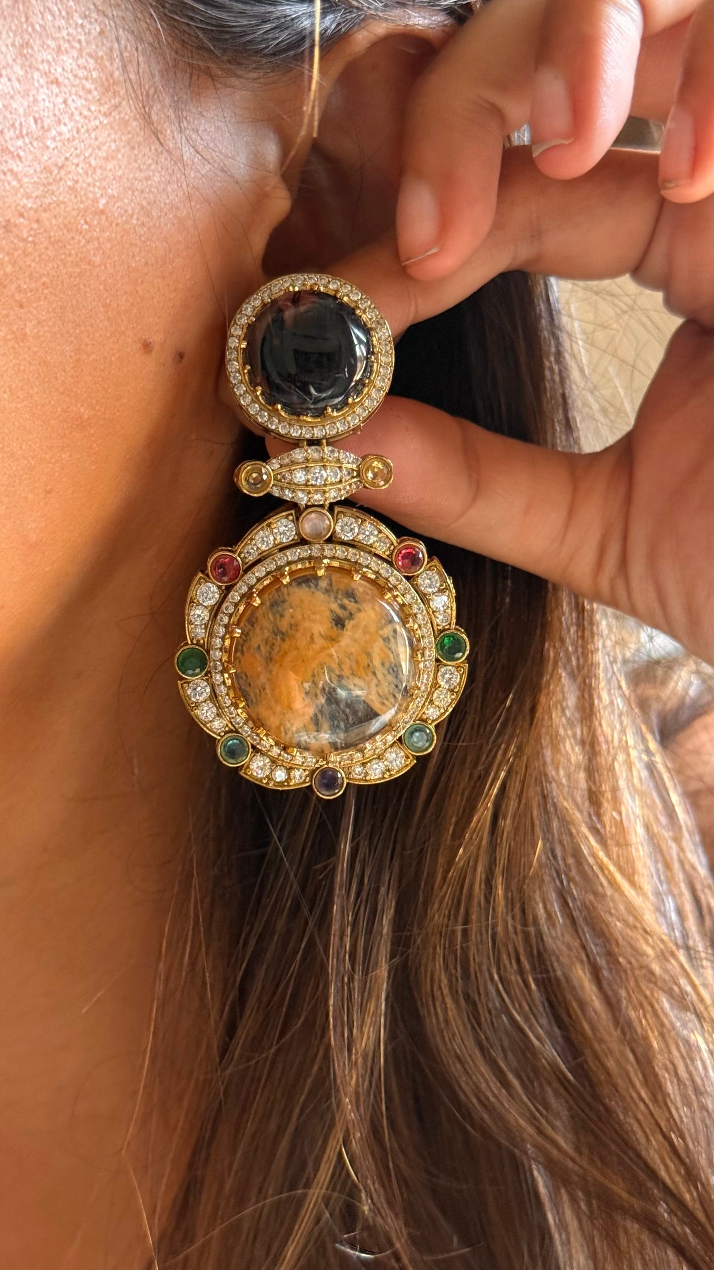 Sabhyasachi inspired
doublet designer cocktail danglers
