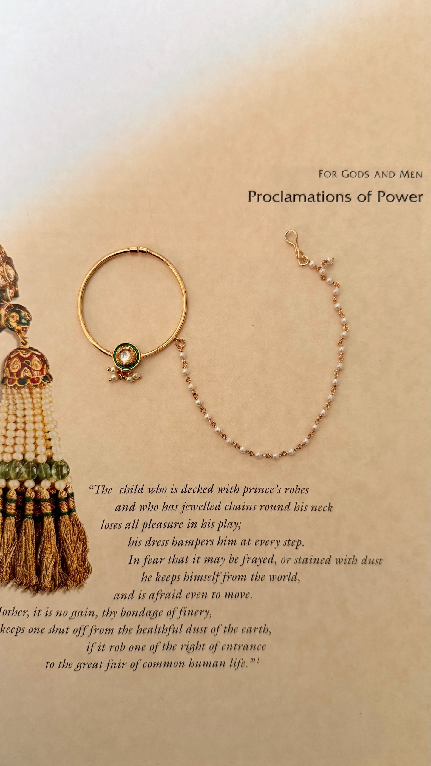 Meenakari moissanite nath