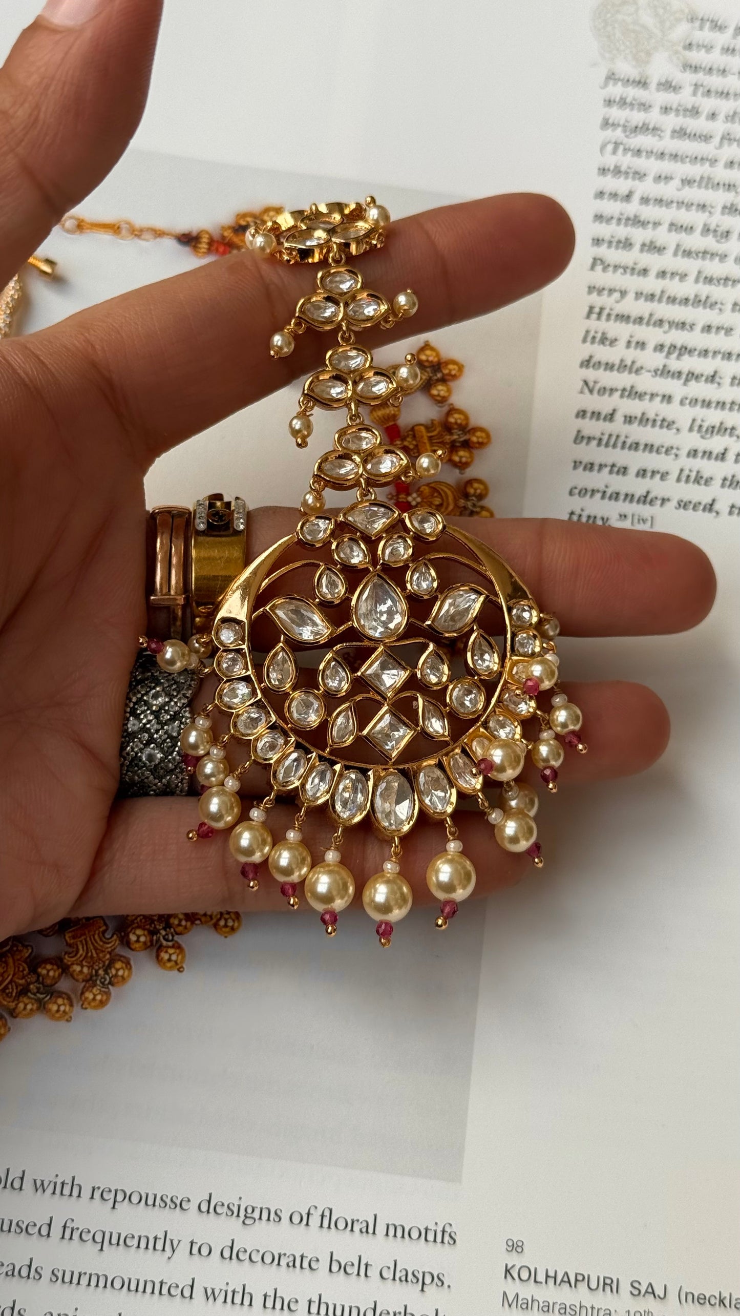 ruby gold polish Chandbali Mangtikka
