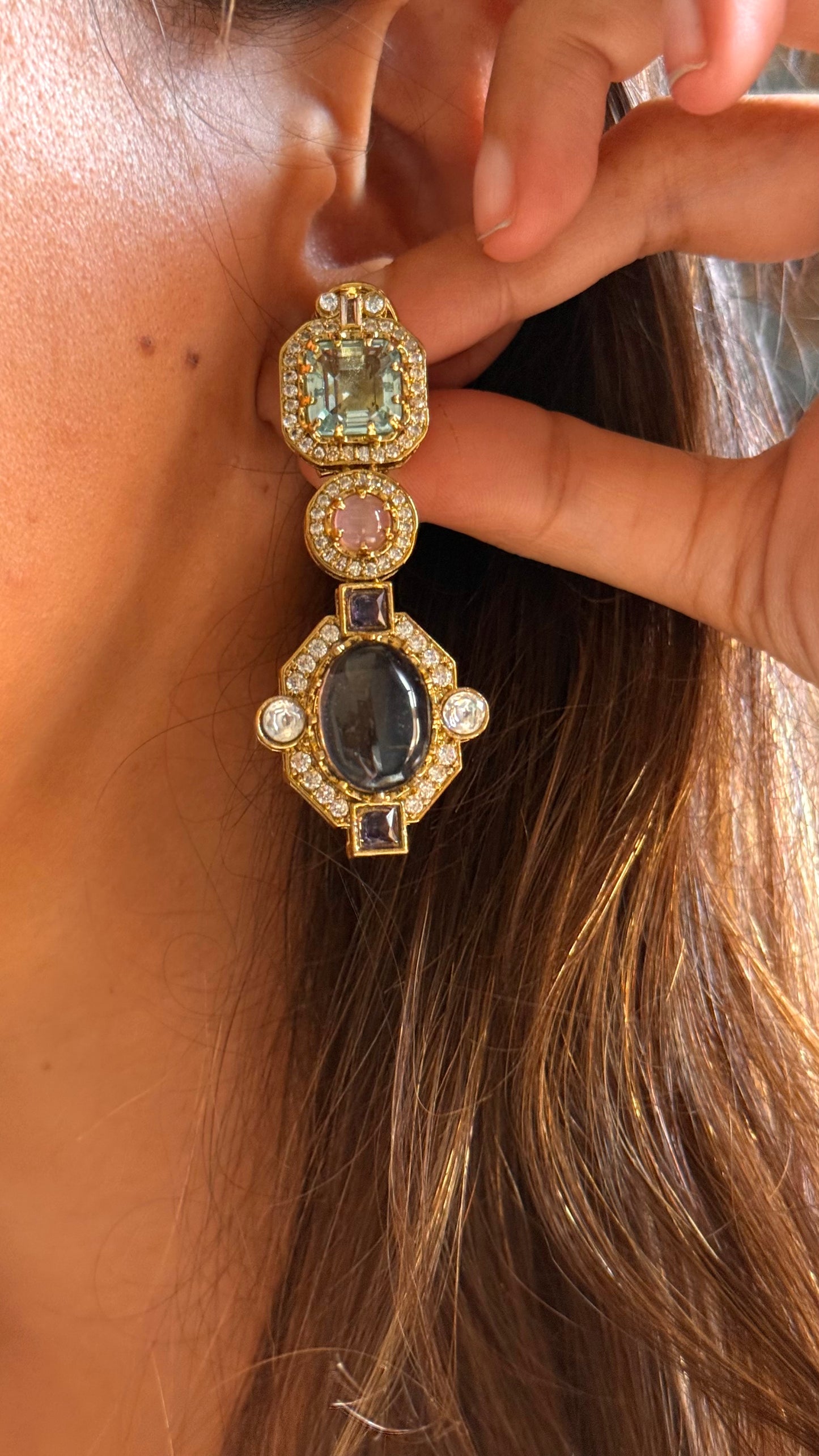 Sabhyasachi inspired
doublet designer cocktail danglers