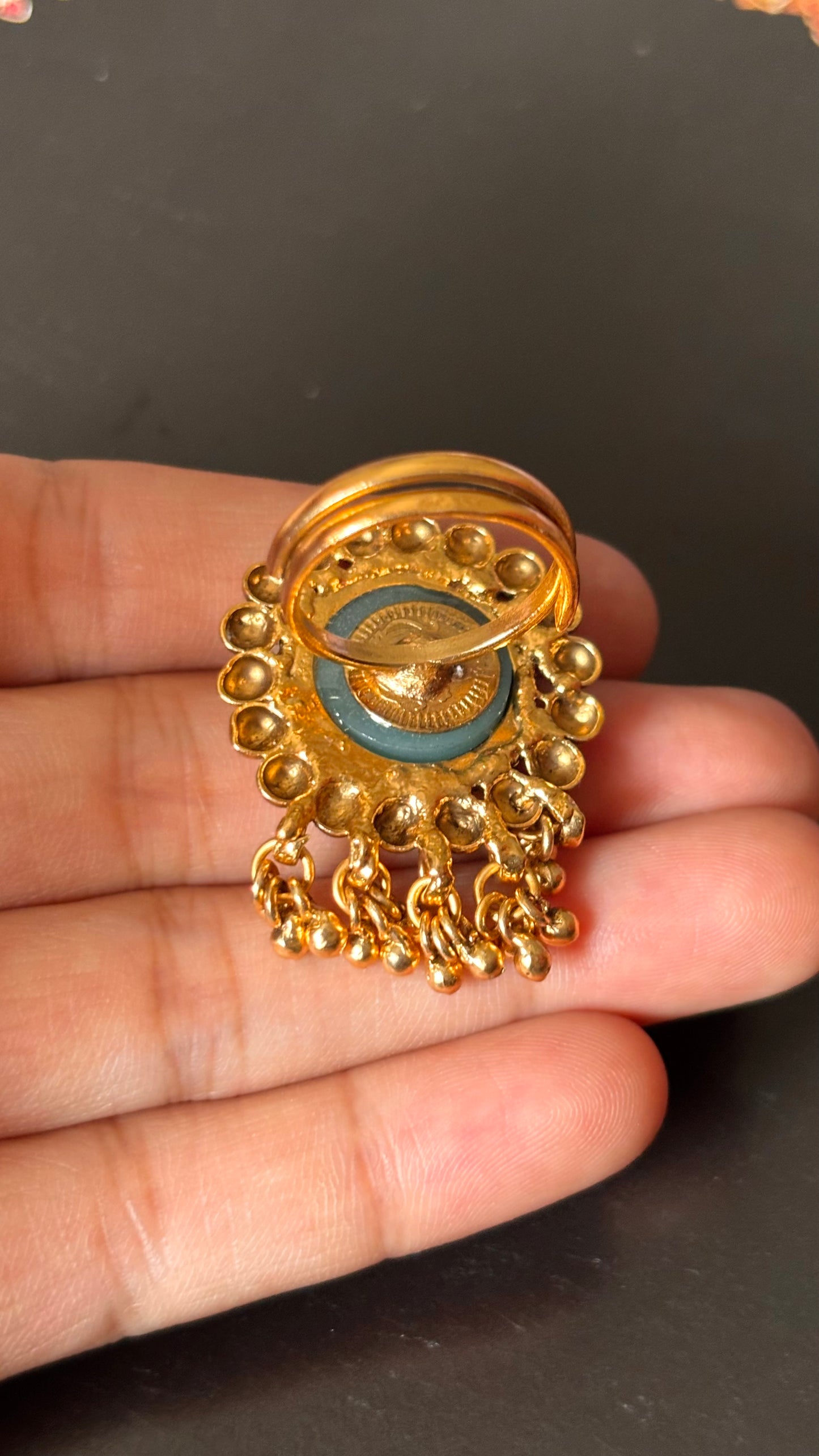 Aqua rajwada golden ring
