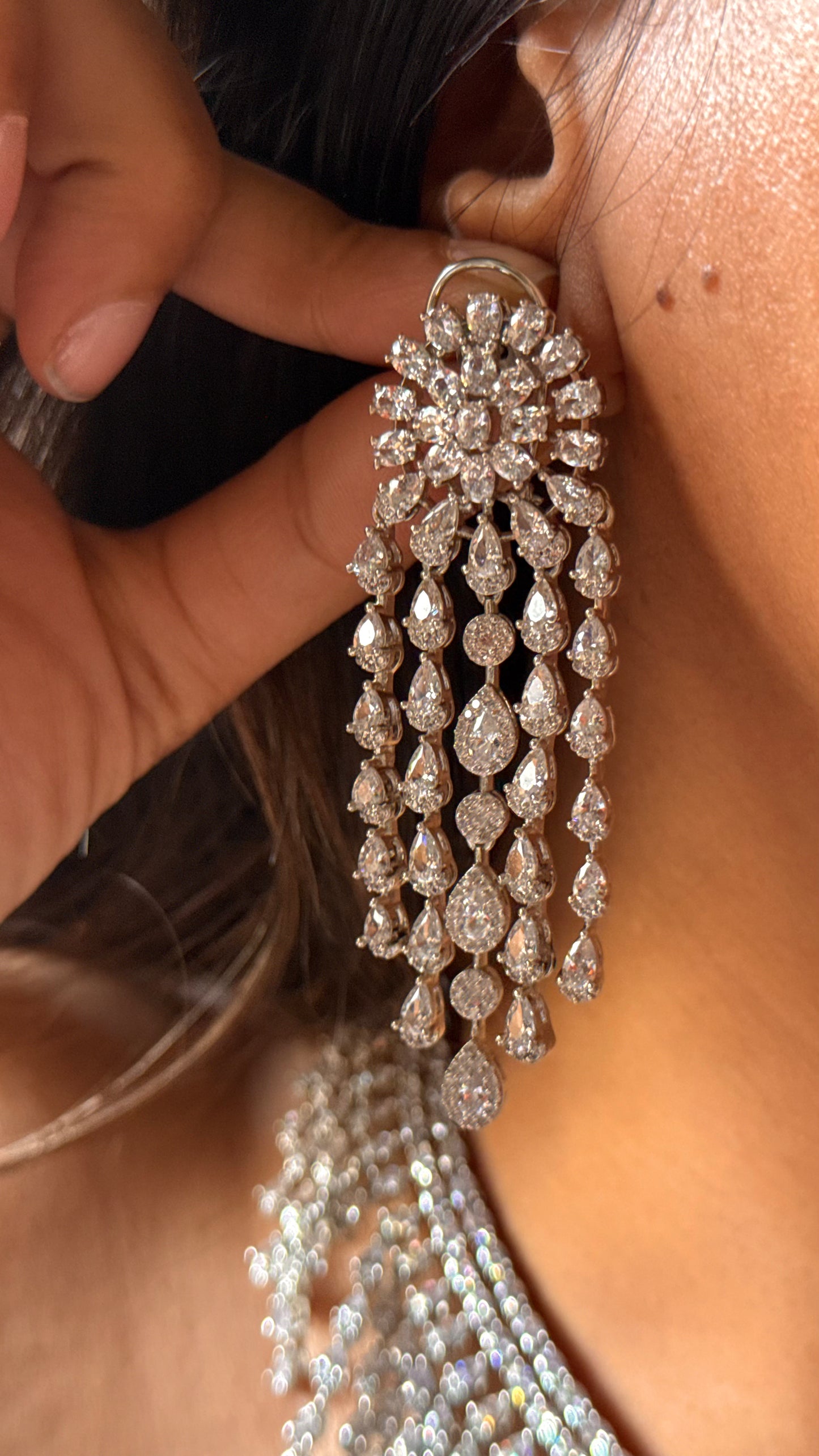 Cz diamond doublets designer collar Necklace