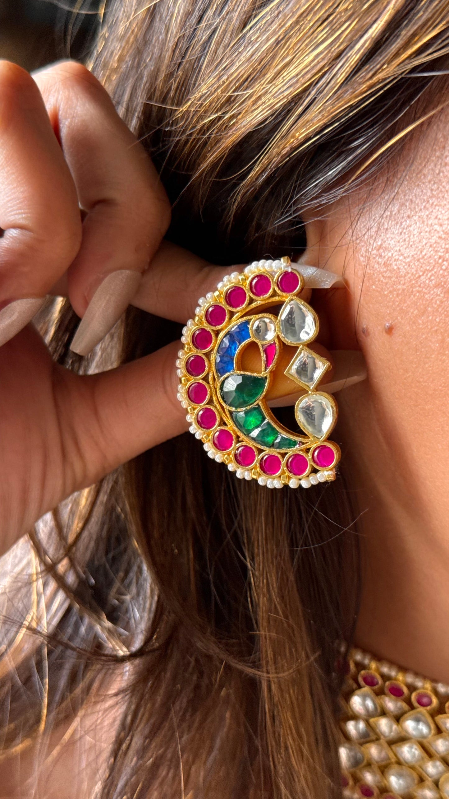 Ruby & emerald rajwada swarnkanthi jadau Necklace