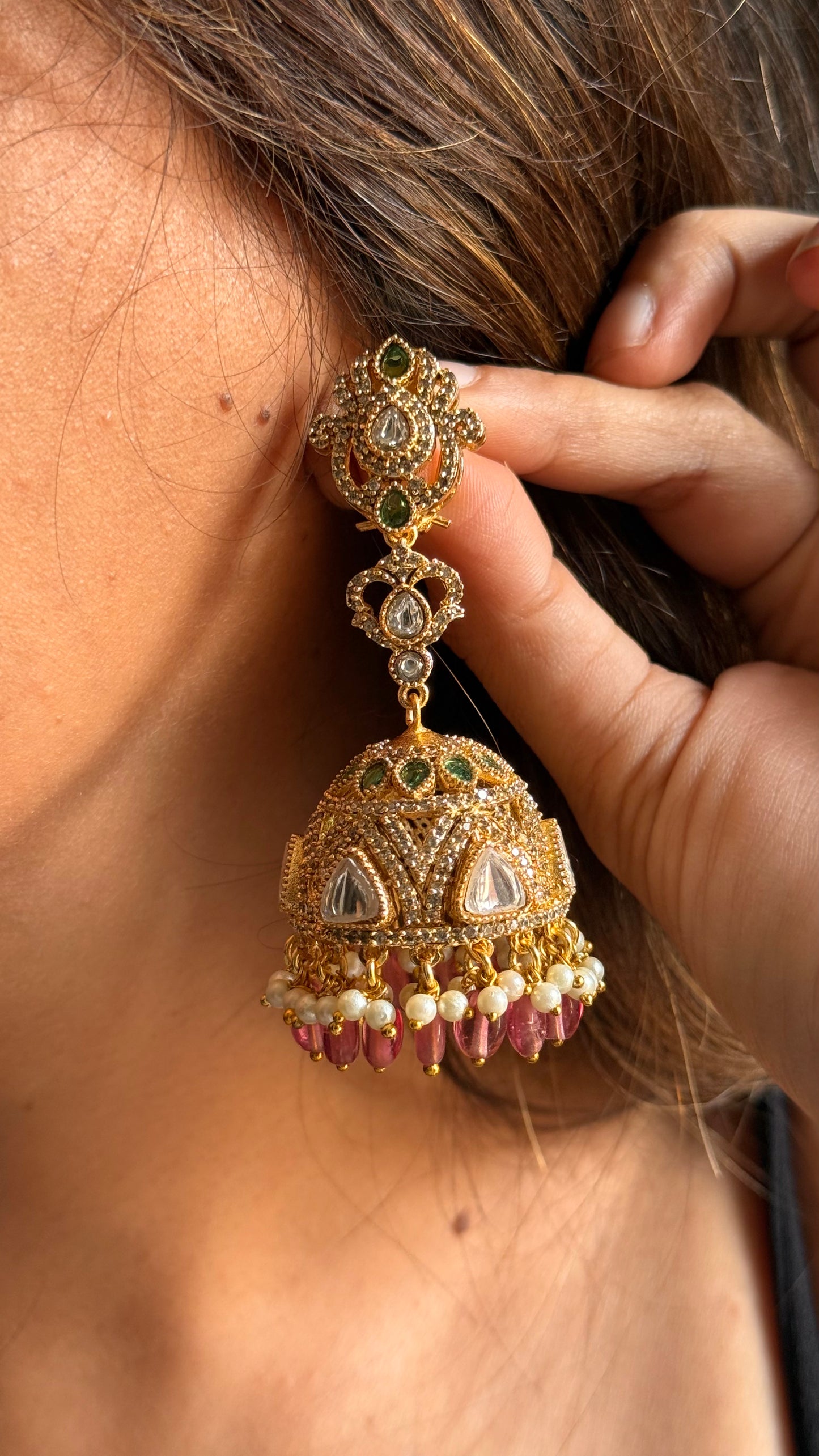 Heritage polki jhumki
