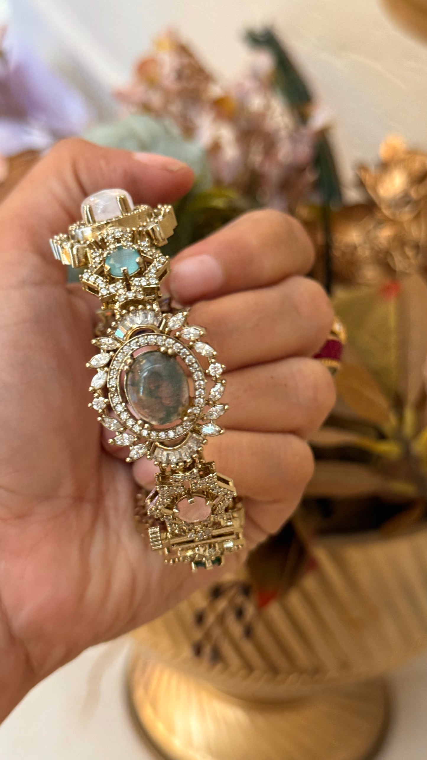 Sabya inspired natural stone bangle