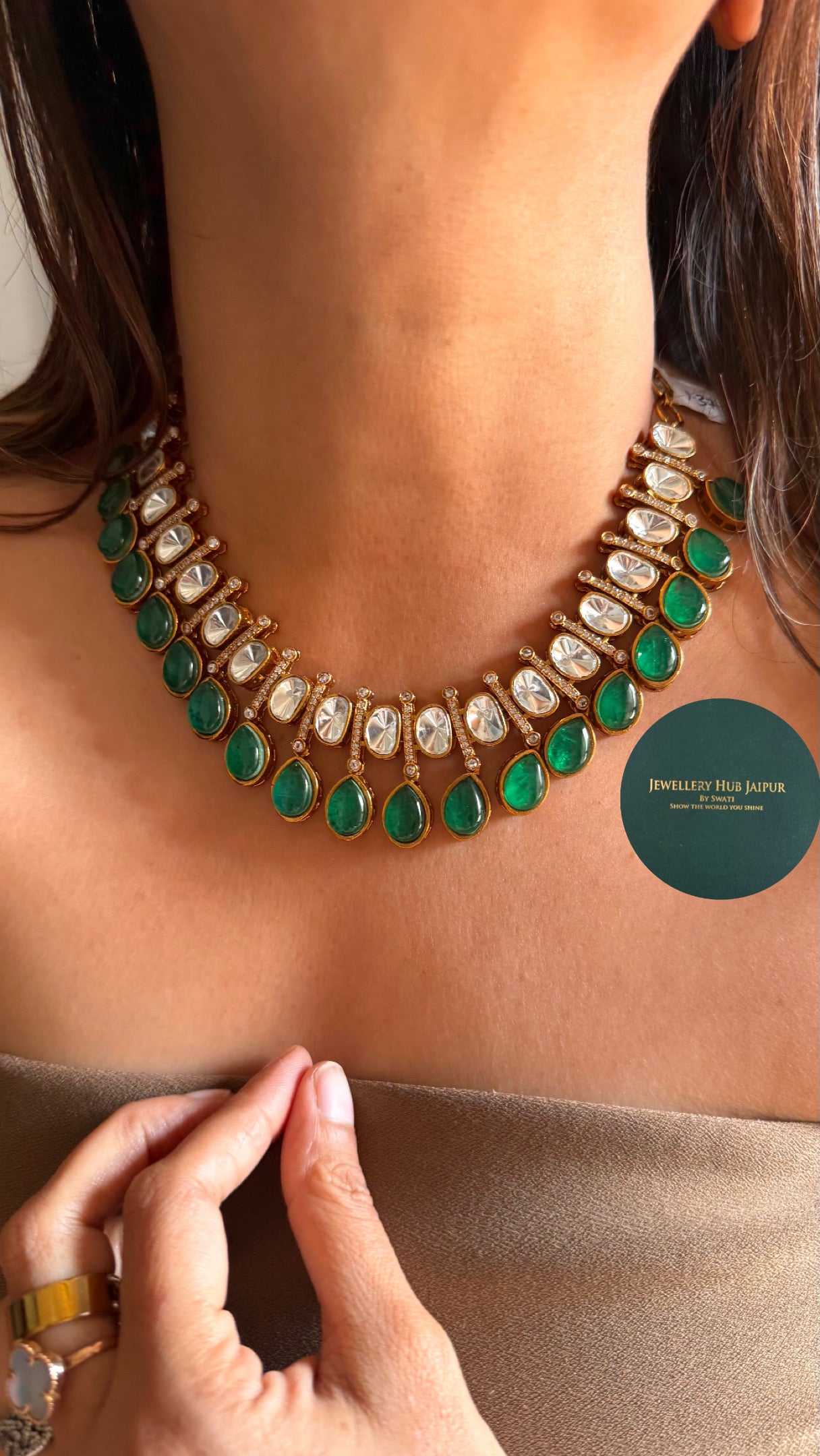 Victorian uncut polki necklace