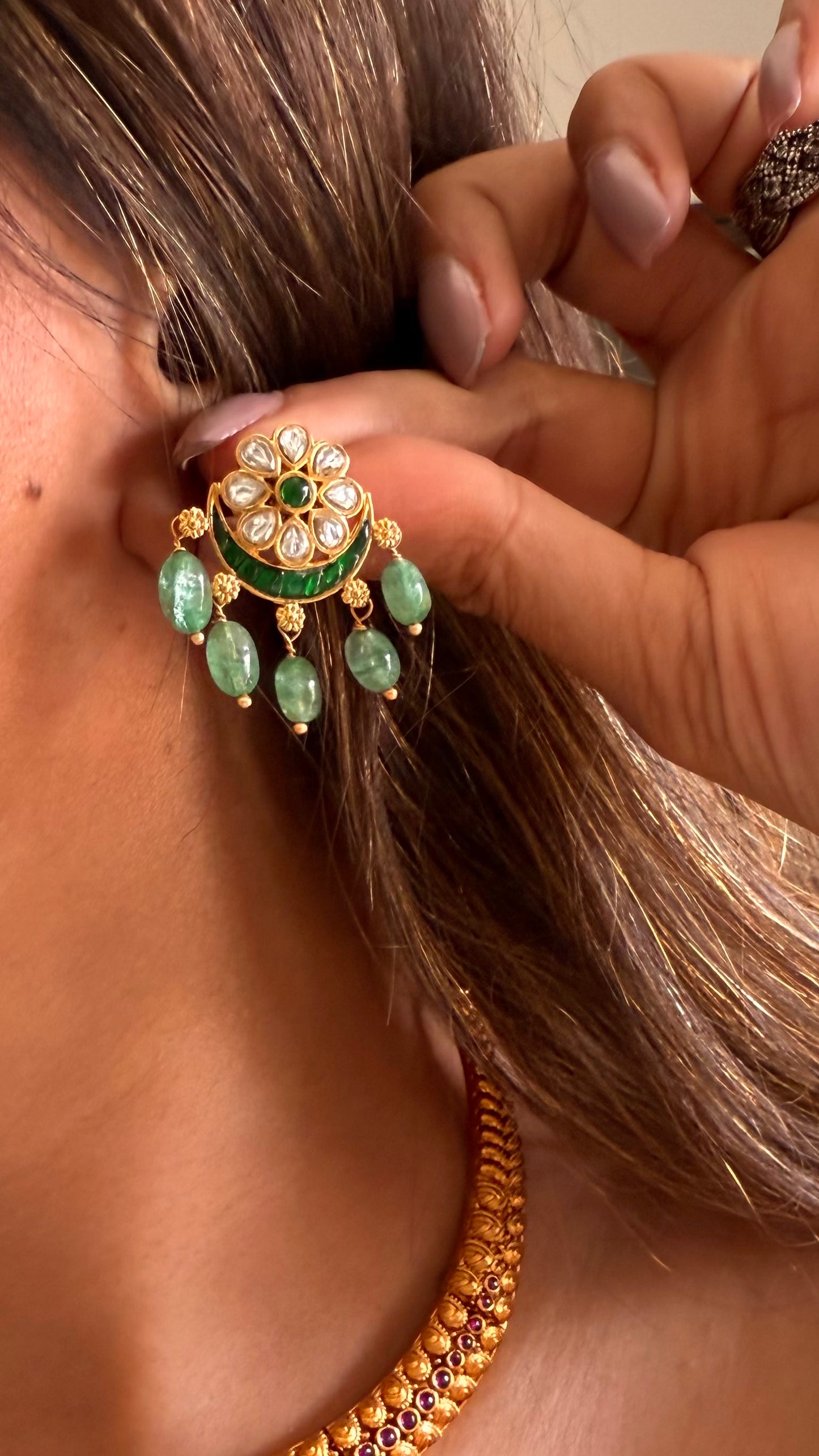 Emerald & ruby mint drop hasli