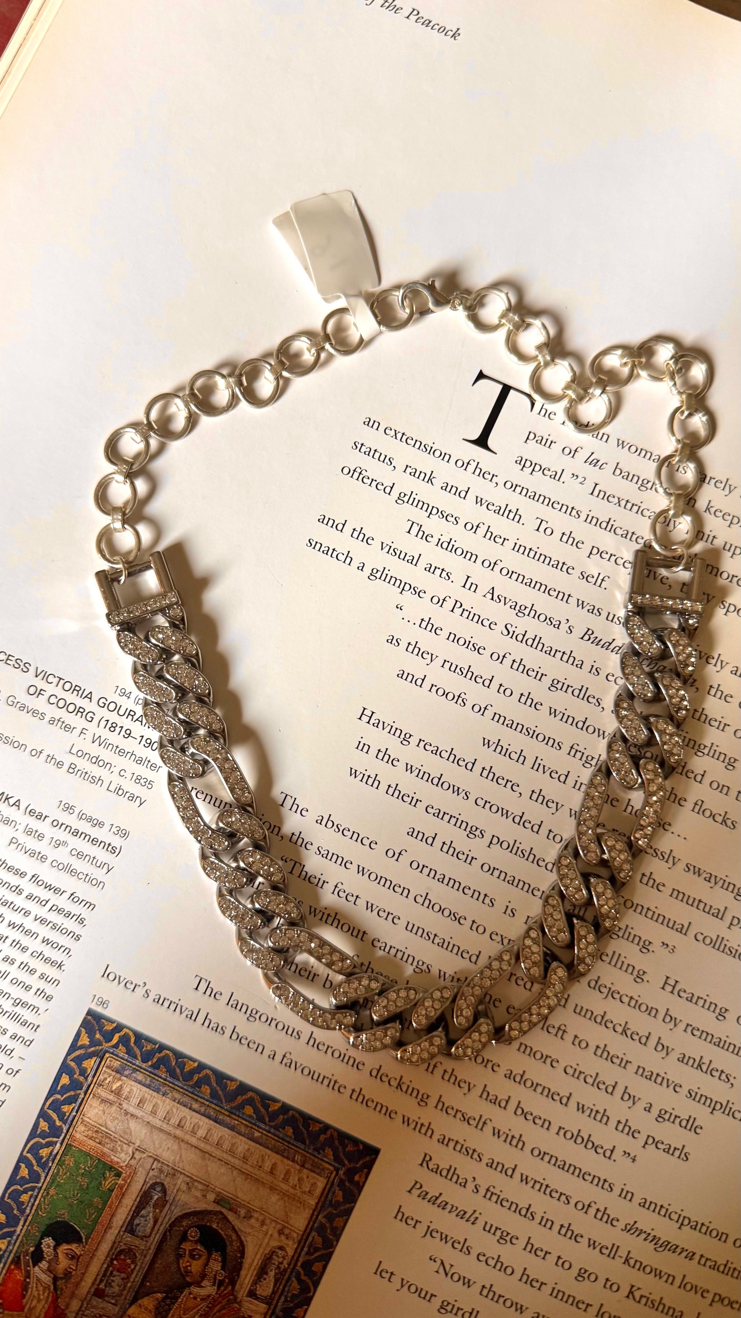 Oxidised silver chain
