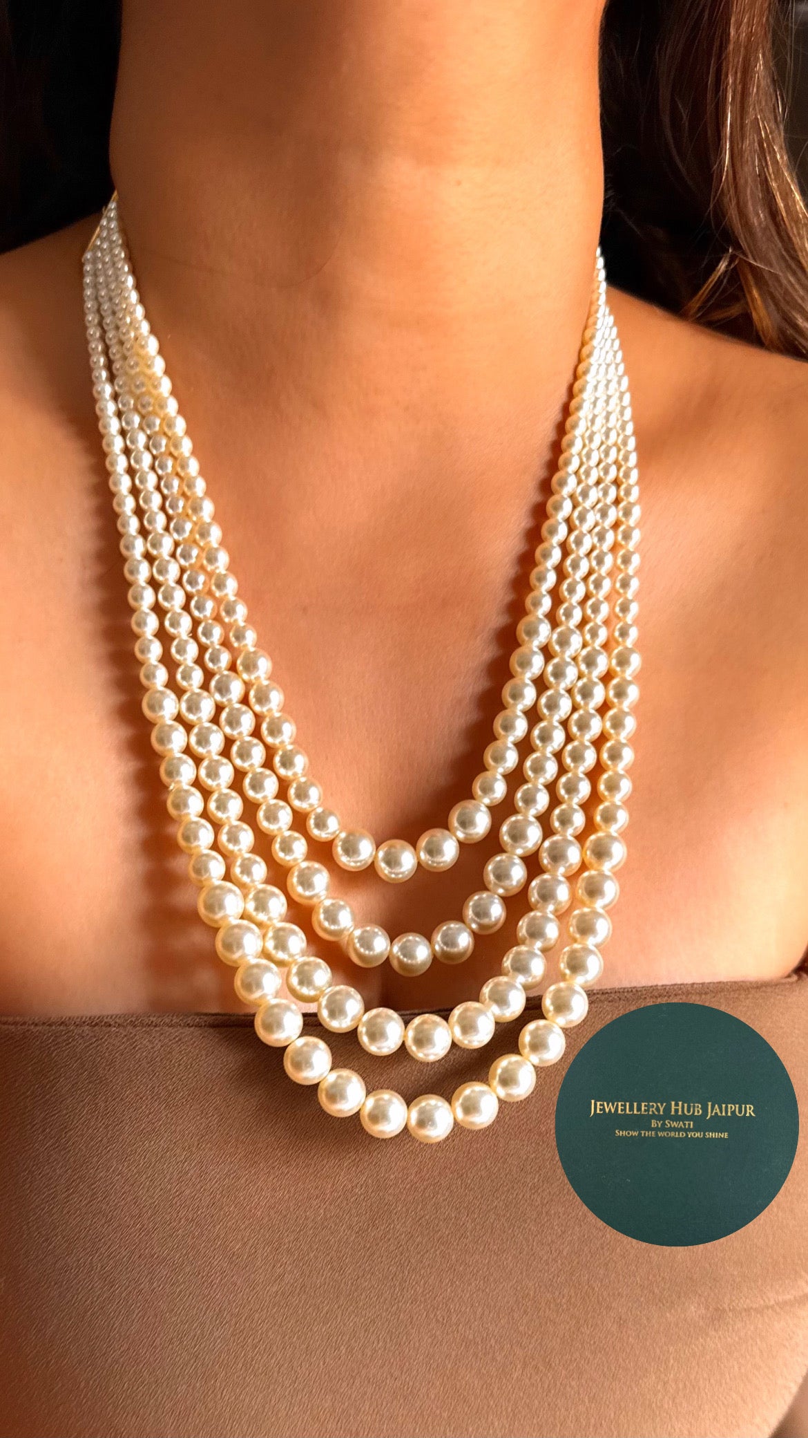 4 layer pearl necklace