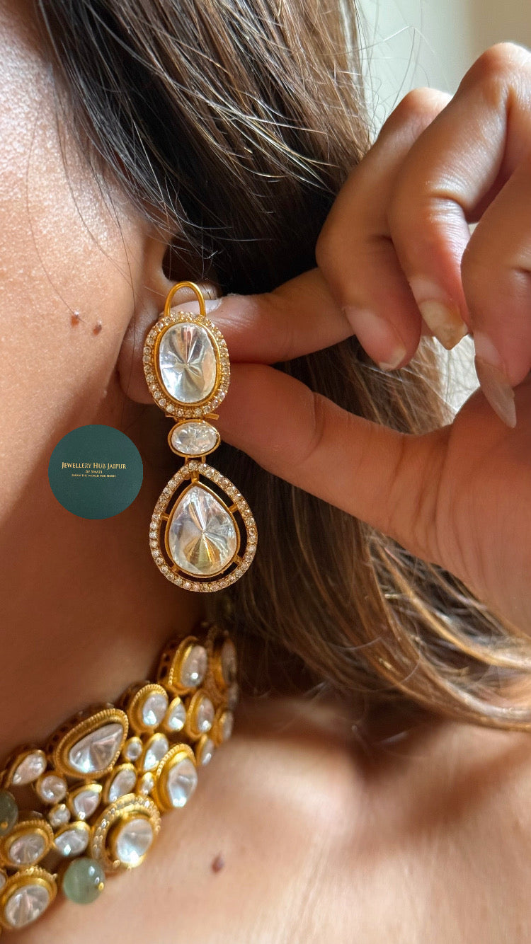 Mint inlay work & natural shades of mint bridal set