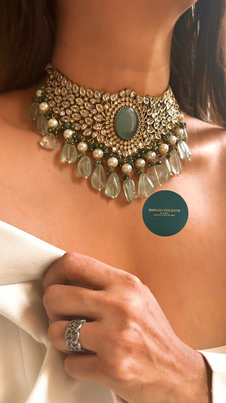 Mint polki choker
