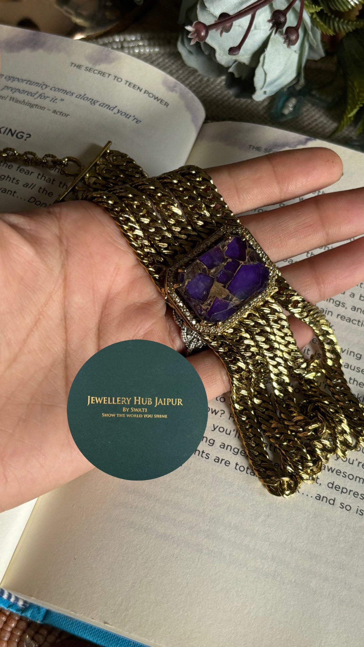 Tanzanite victorian choker