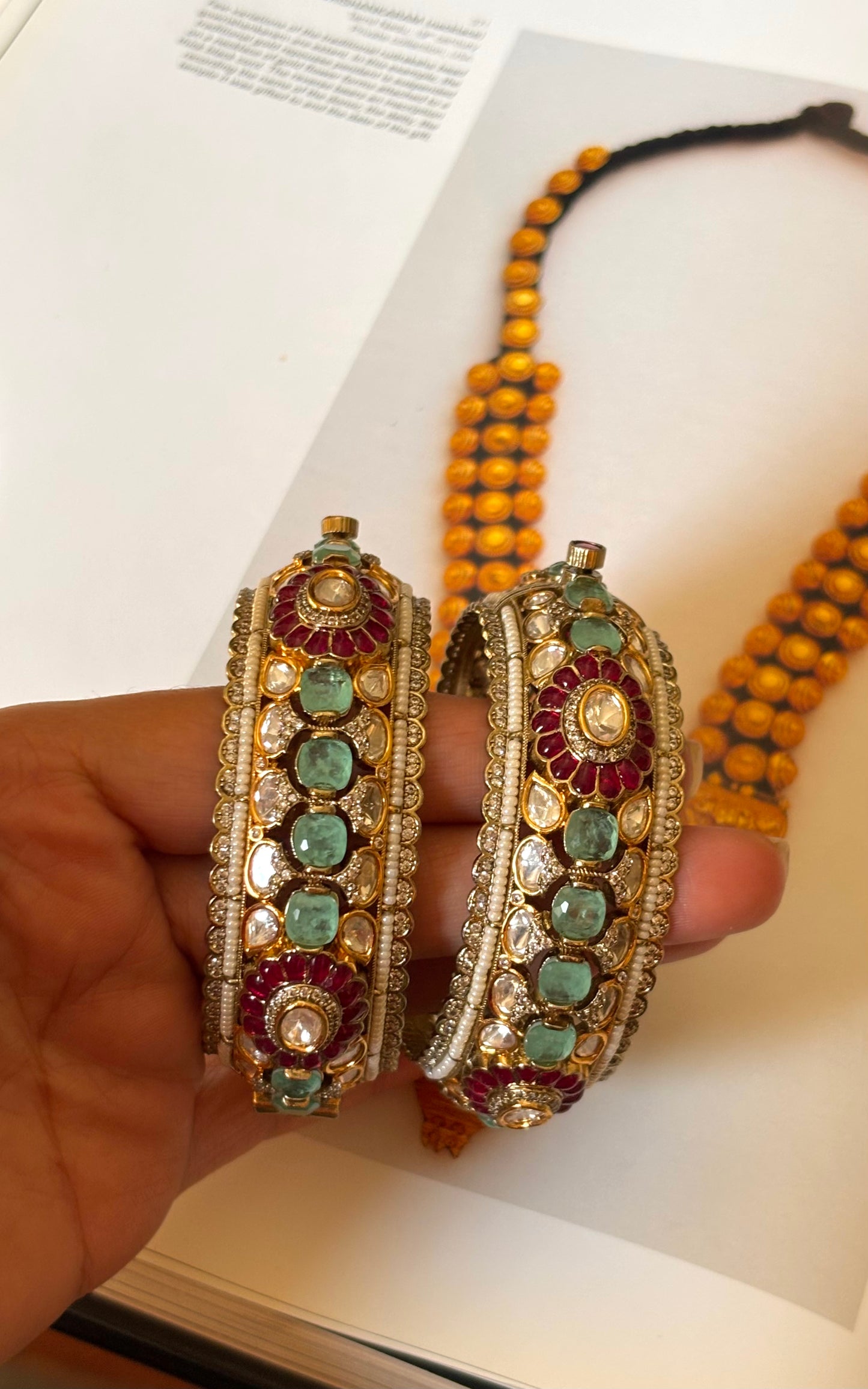 Mint & Rani takkar work victorian bangles