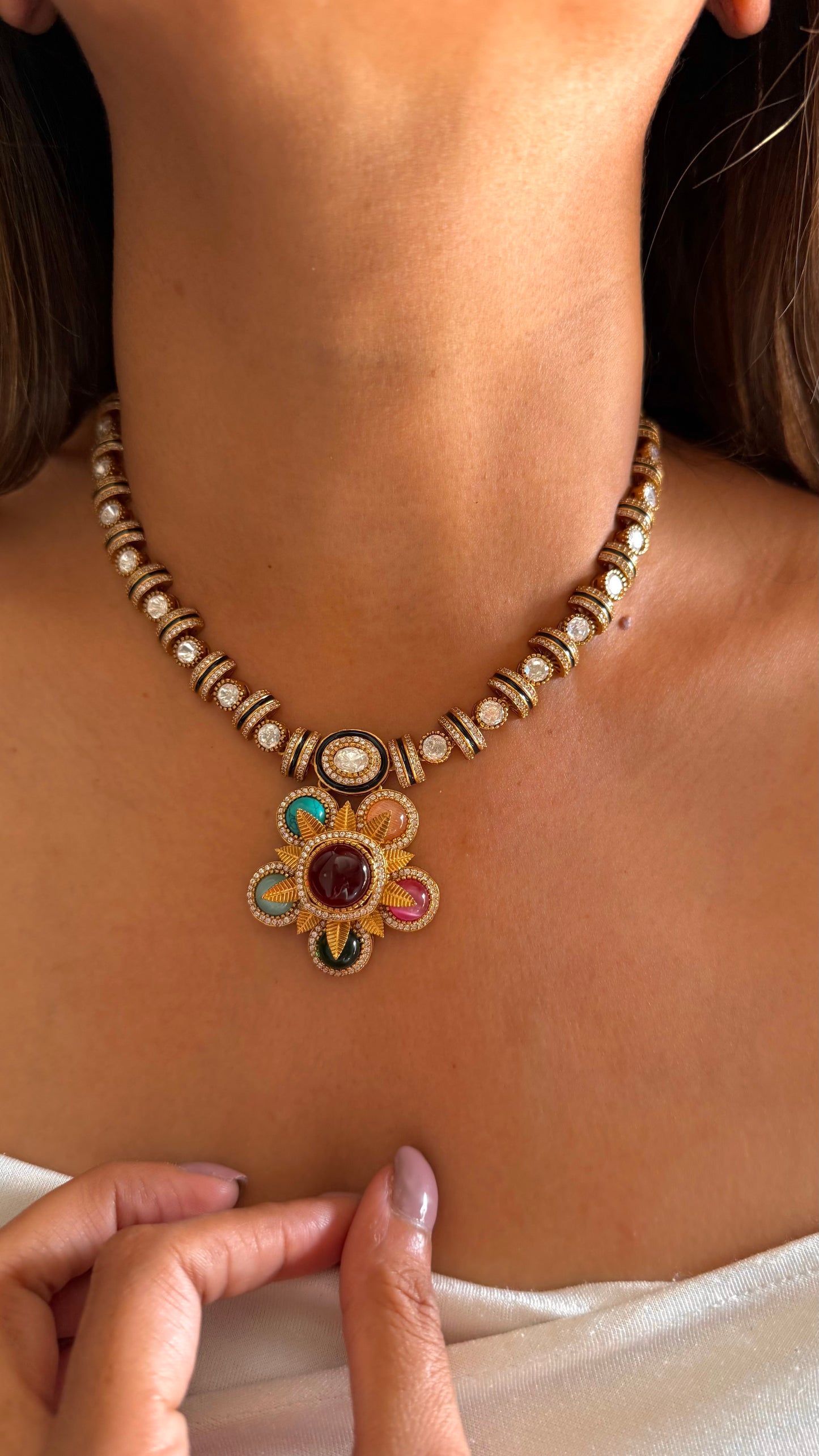 Garima Sabhyasachi inspired designer multicoloured necklace