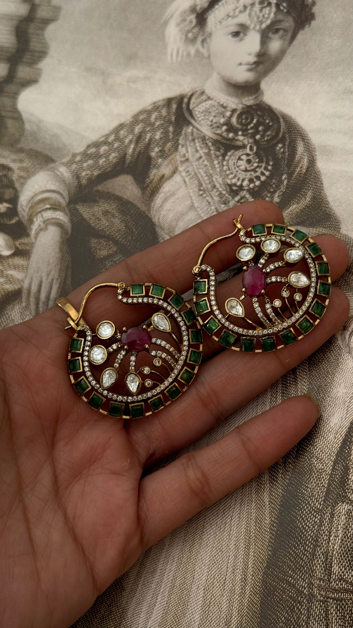 Emerald & ruby victorian balyan