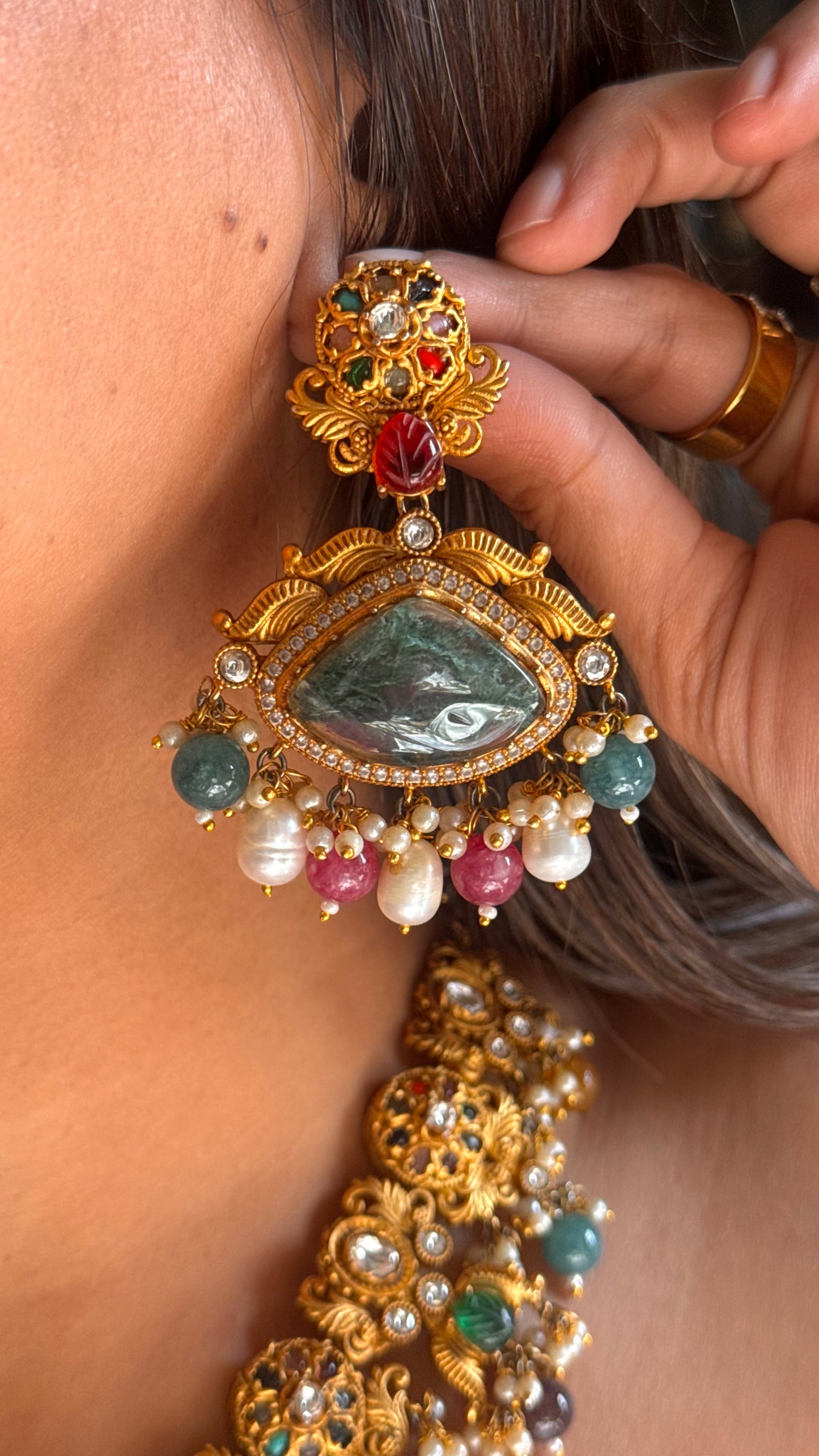 Panna Sabyasachi inpired heritage necklace