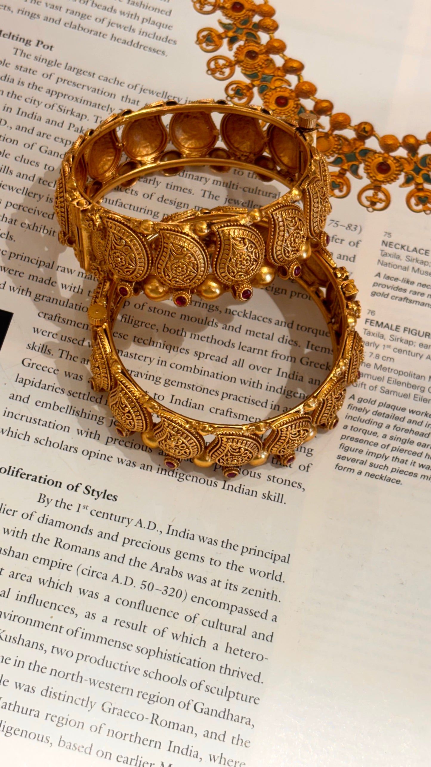 Ruby gold Rajwada bangles