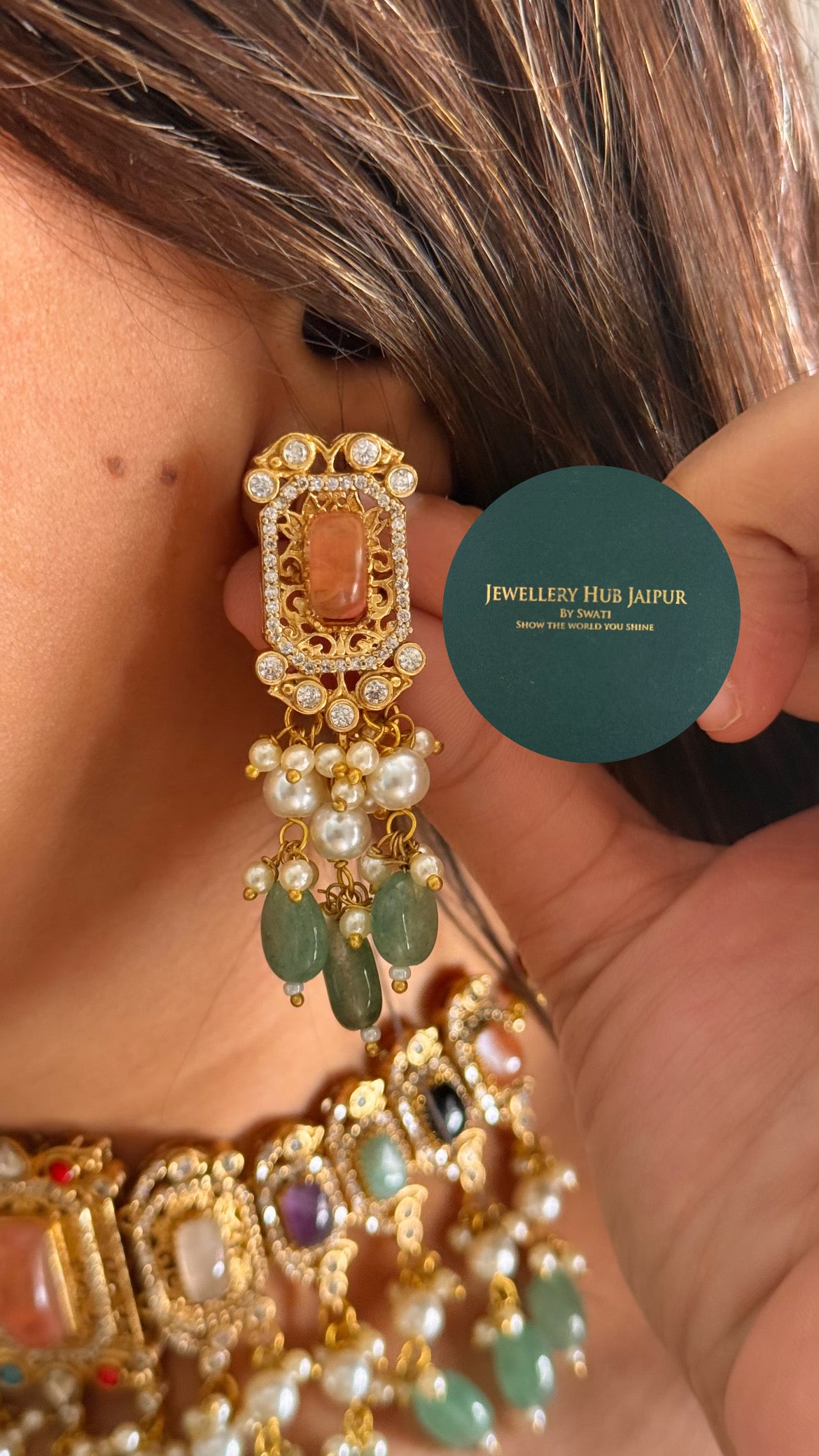 Navratna doublet designer choker set