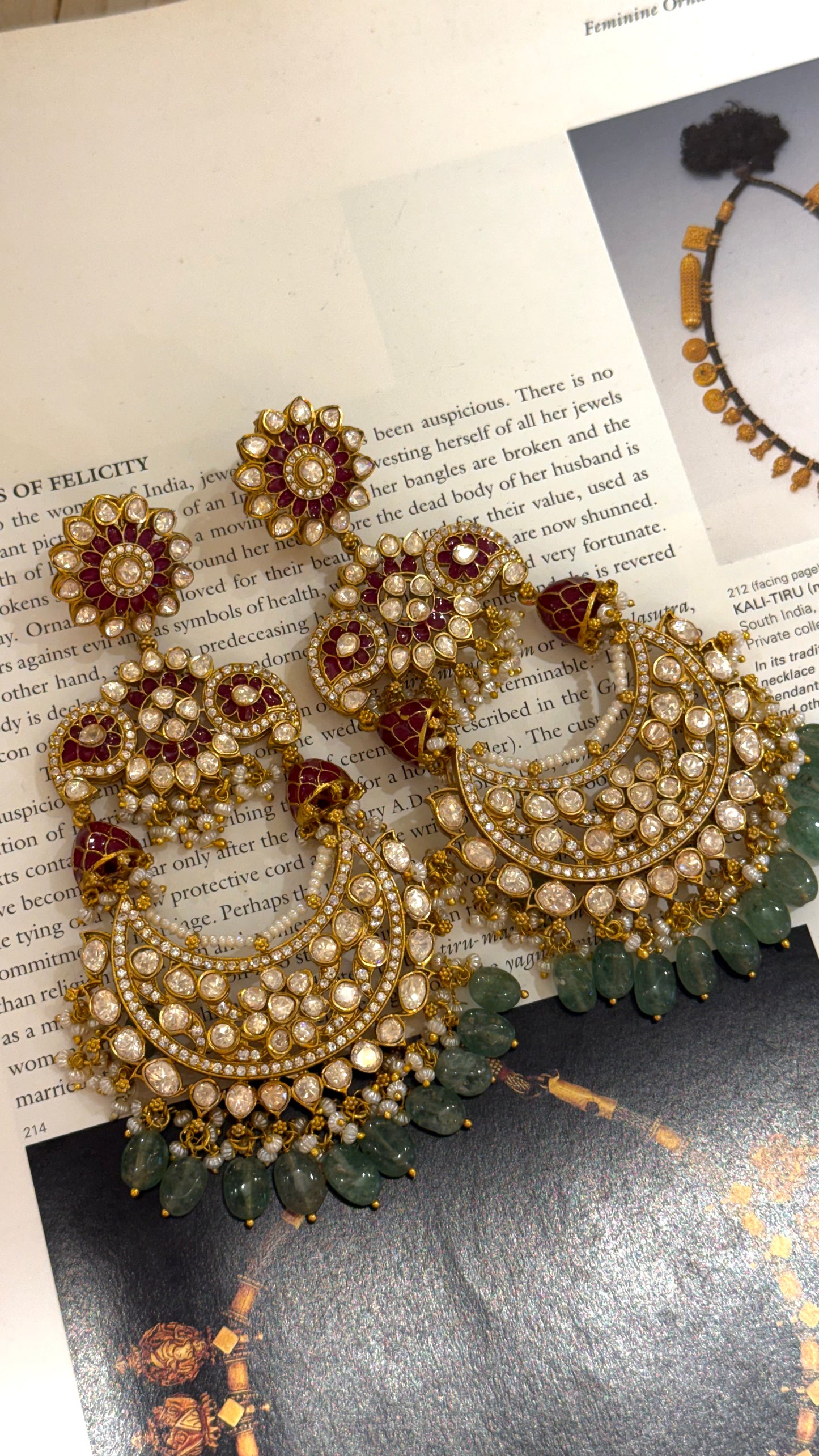 Ruby takkar work polki danglers