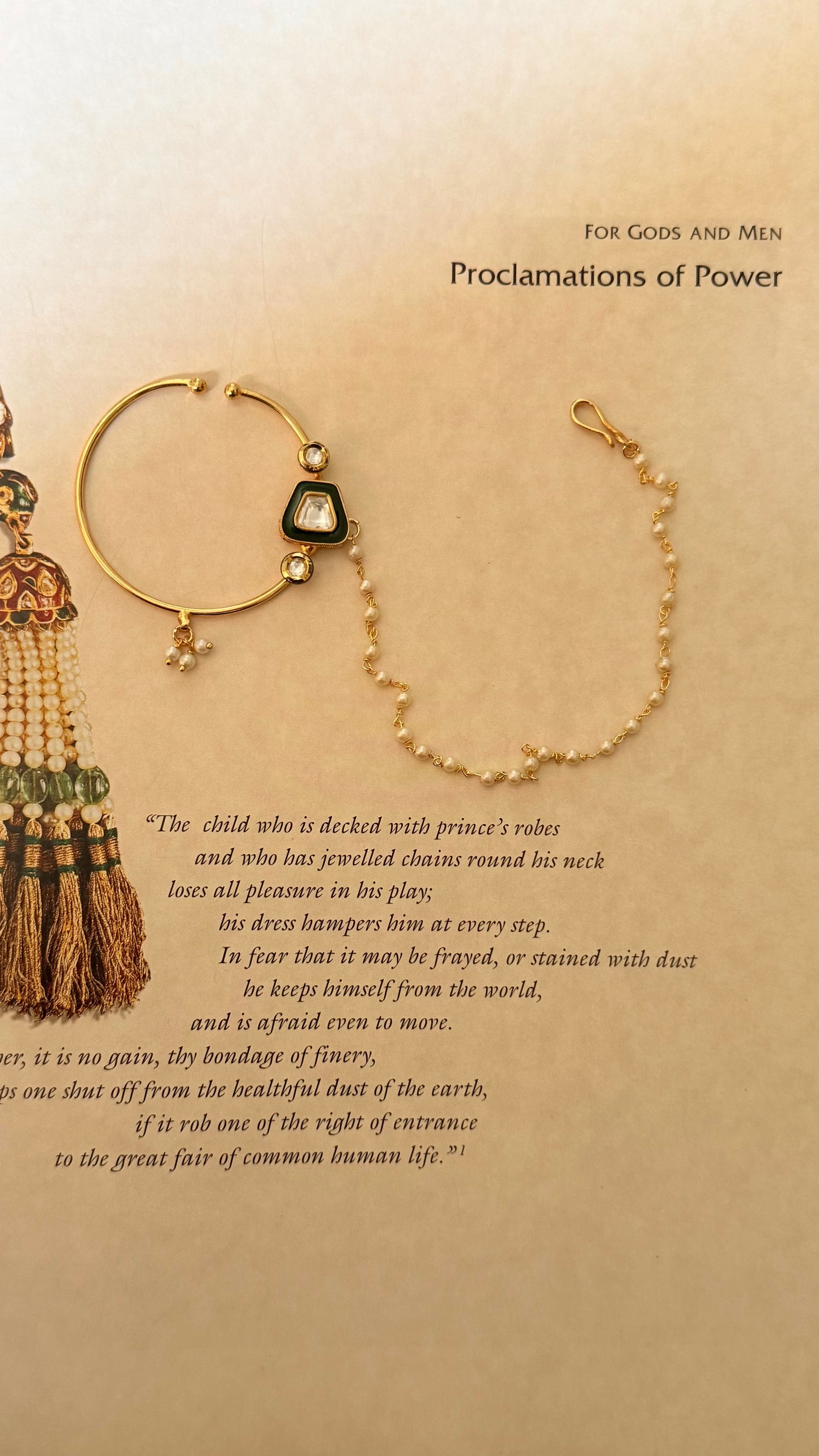 Emerald meenakari moissanite jodha nath