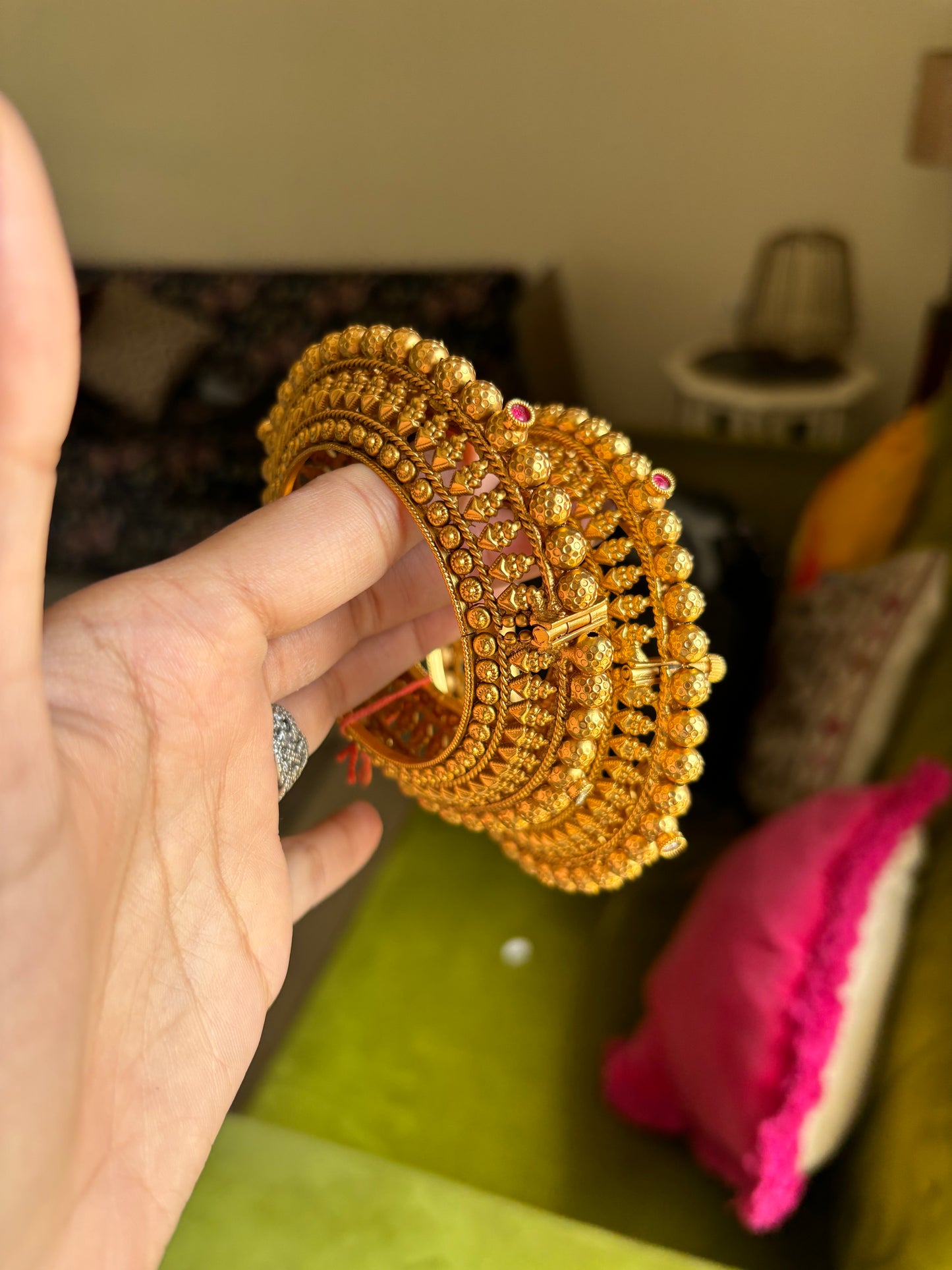 Rajwada oxidised openable bangles