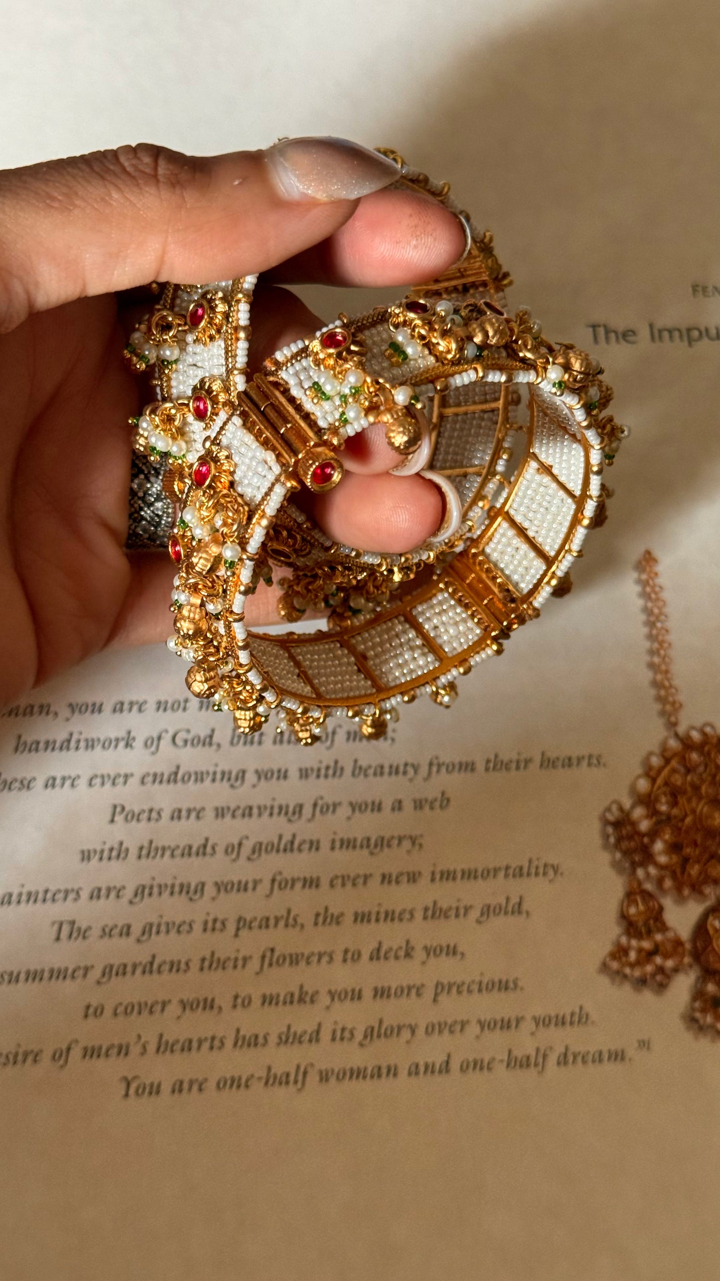 Rani pink rajwada heritage openable bangle