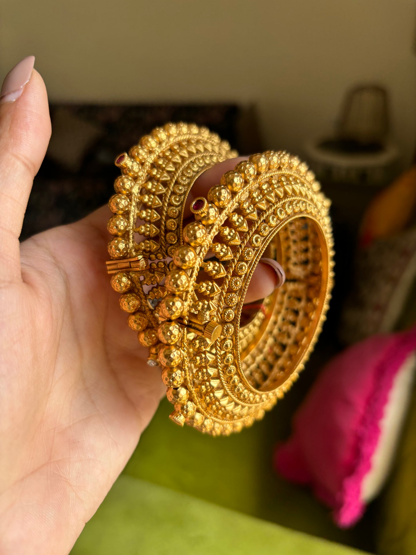 Rajwada oxidised openable bangles