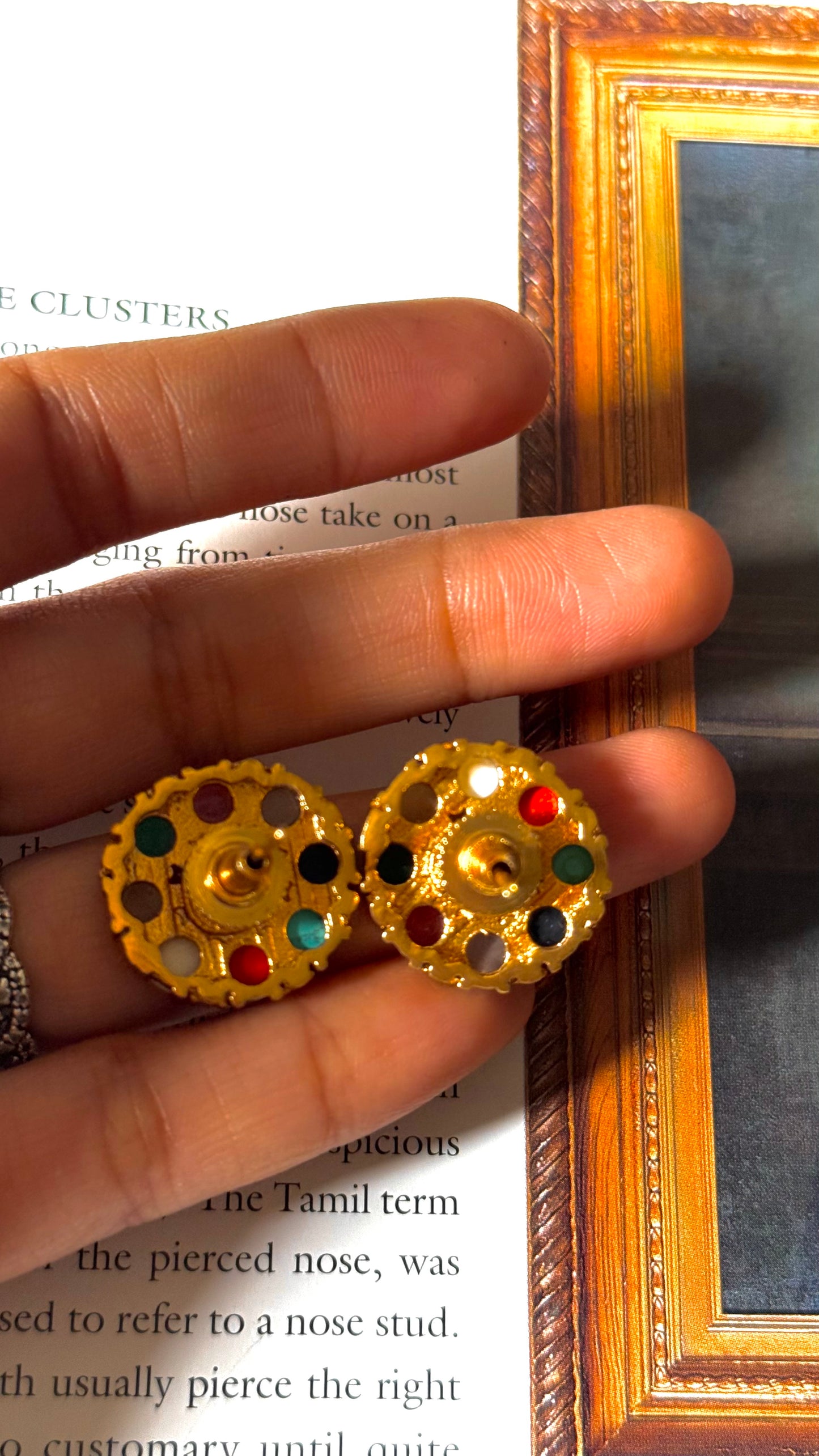 navratna polki victorian studs