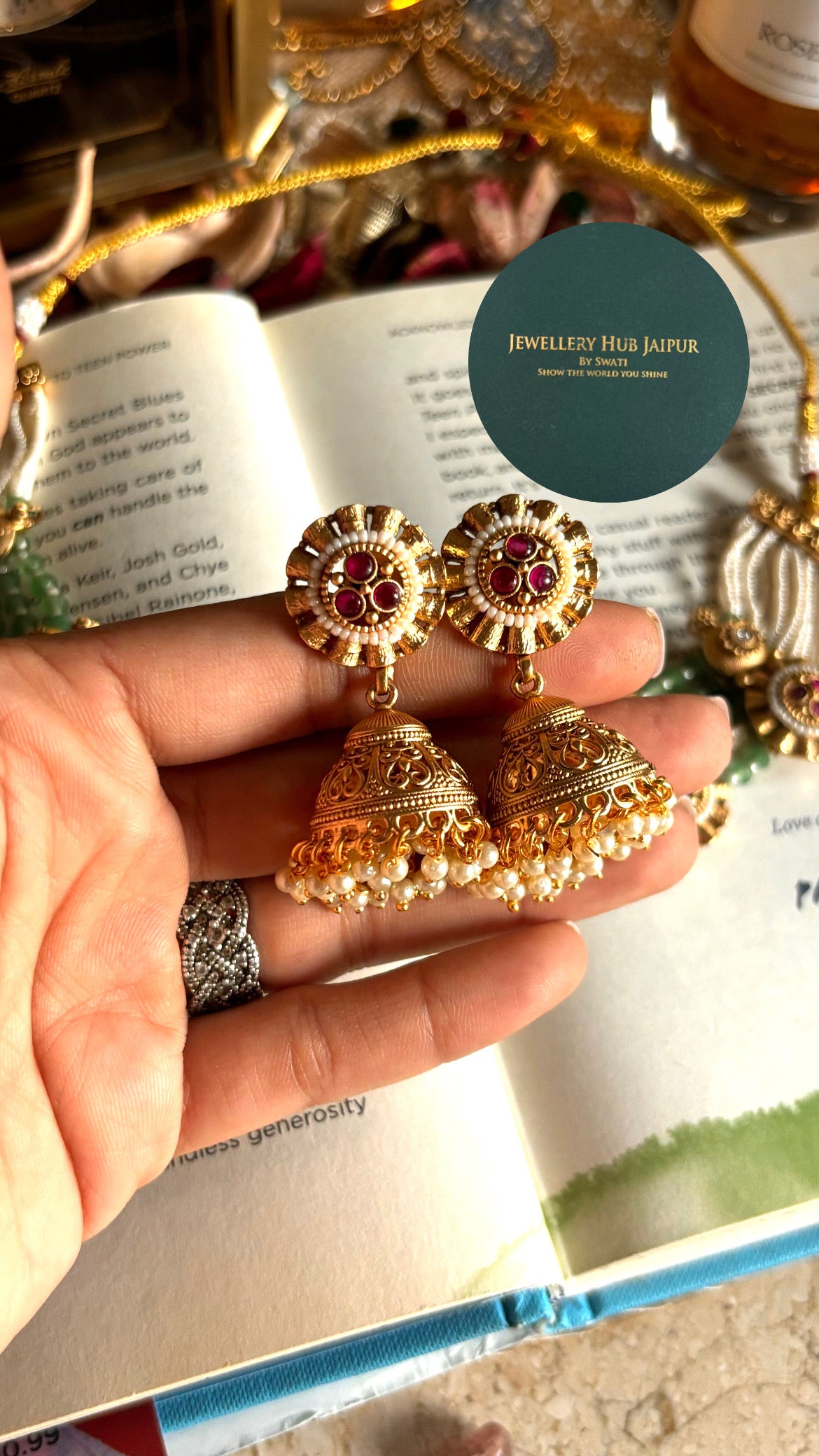 Ruby mint minimalist rajwada necklace