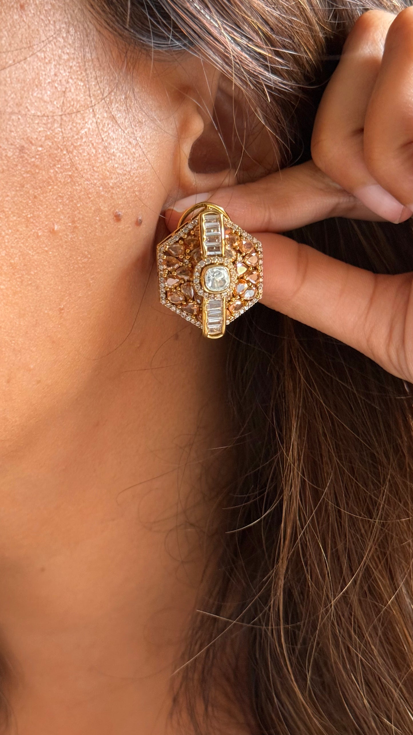Moissanite studs