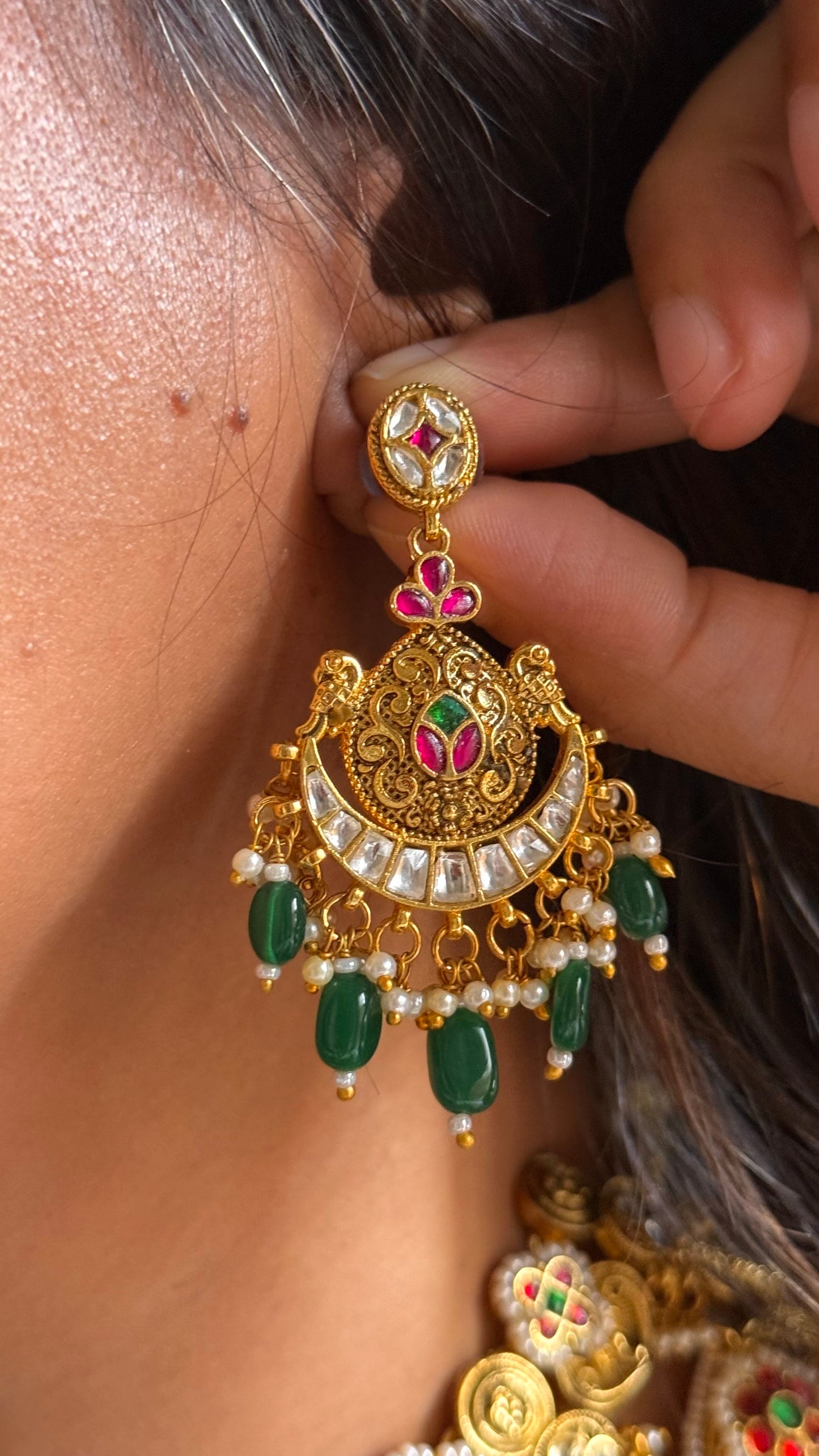 Heritage floral rajwada handmade Necklace
