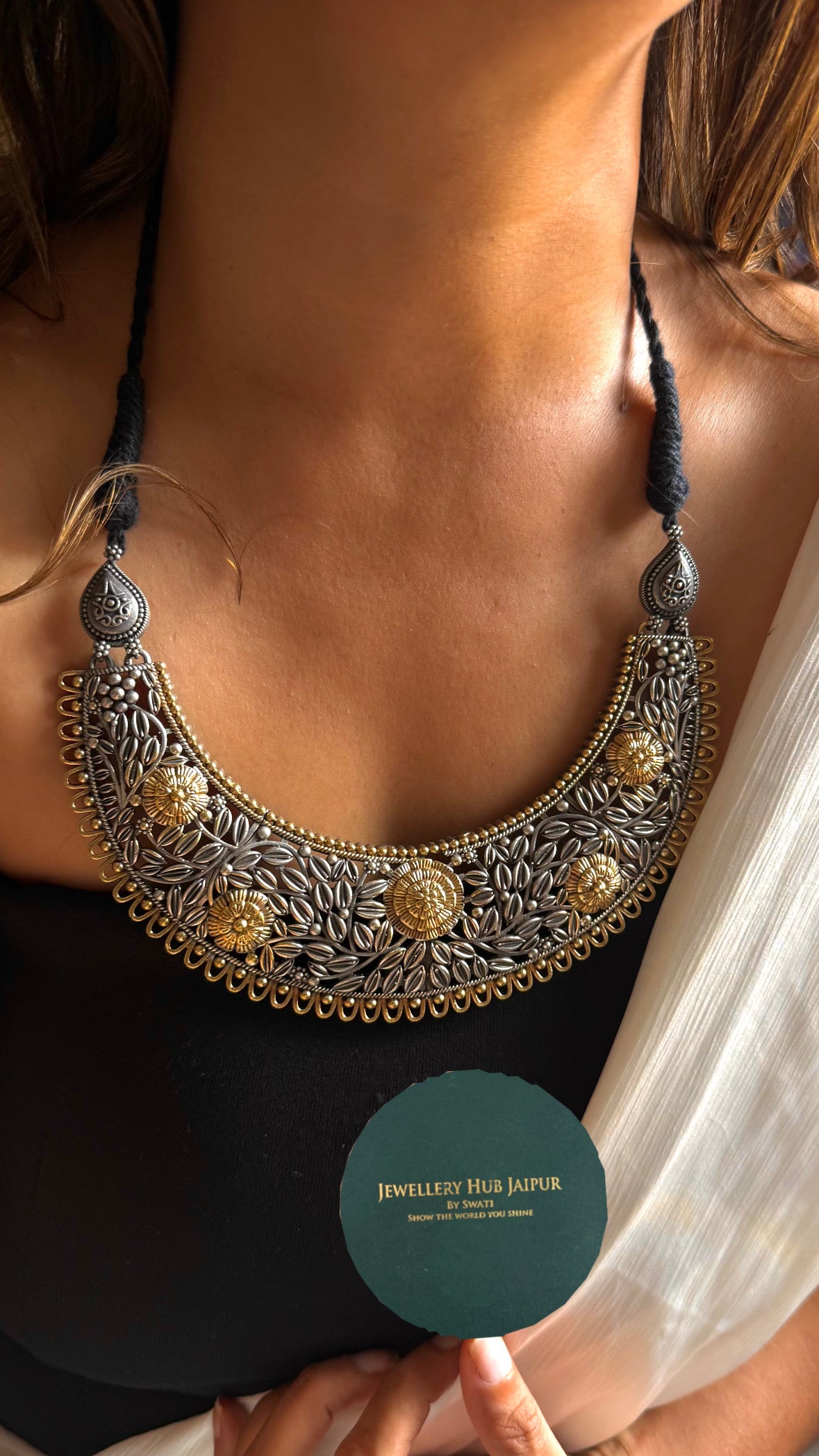 Khasi Golden Tribal Floral Necklace