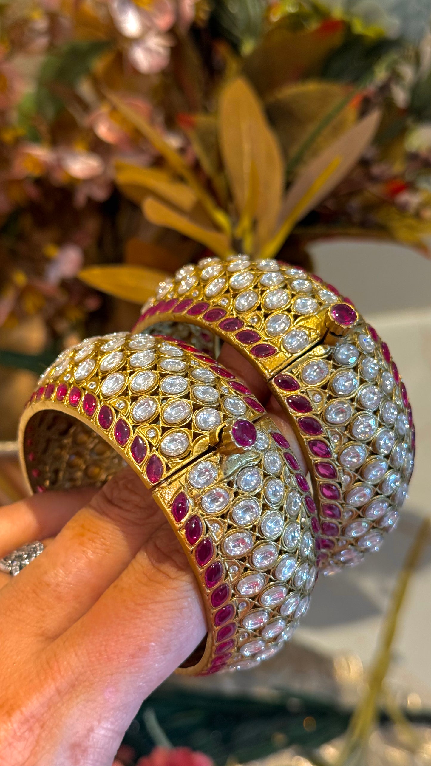 Ruby & Polki Heritage Bangles