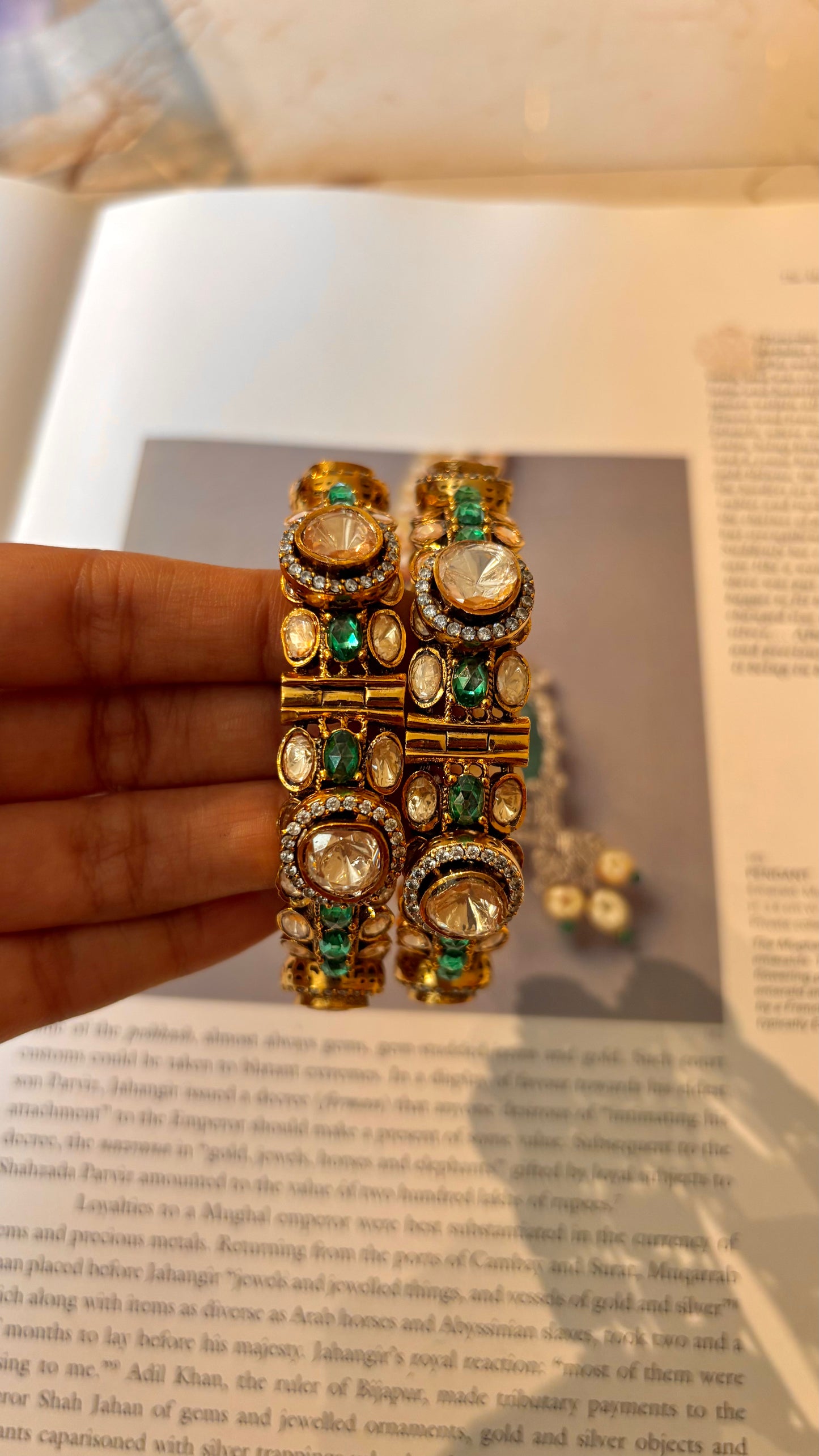 Emerald Swarovski peeli polki combo