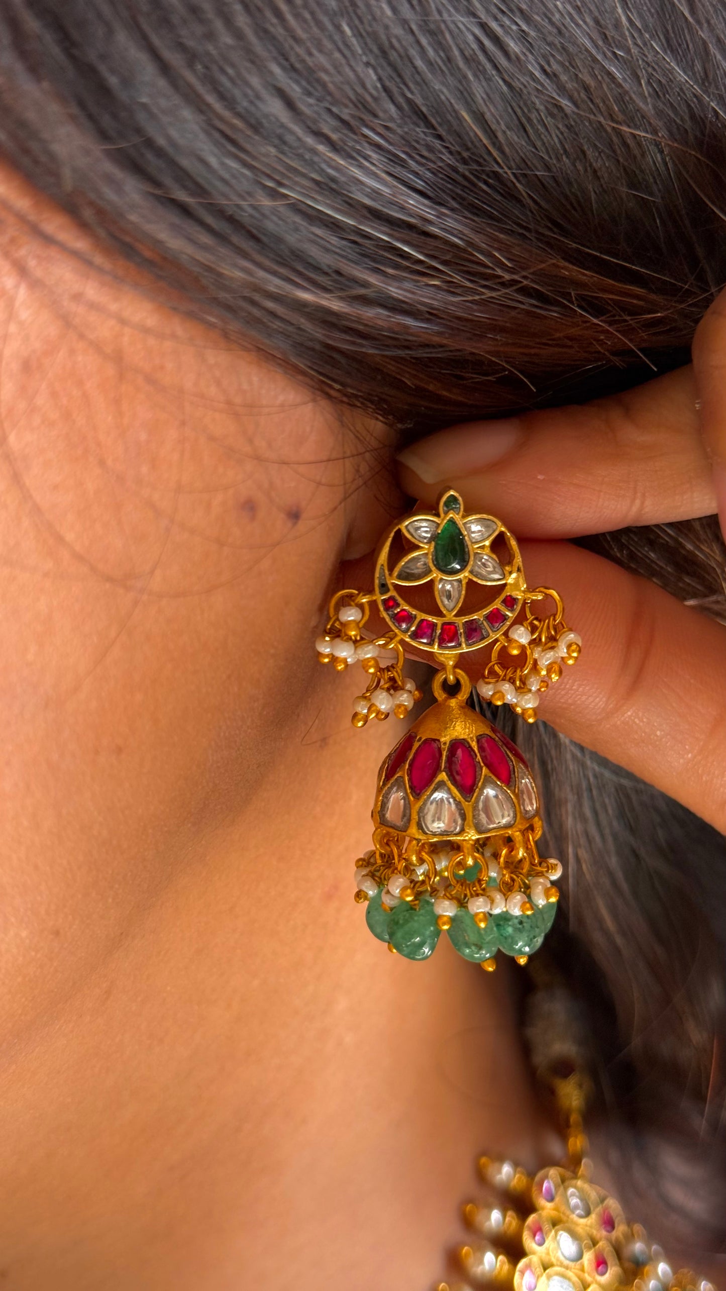 Paachi kundan jadau nacklace