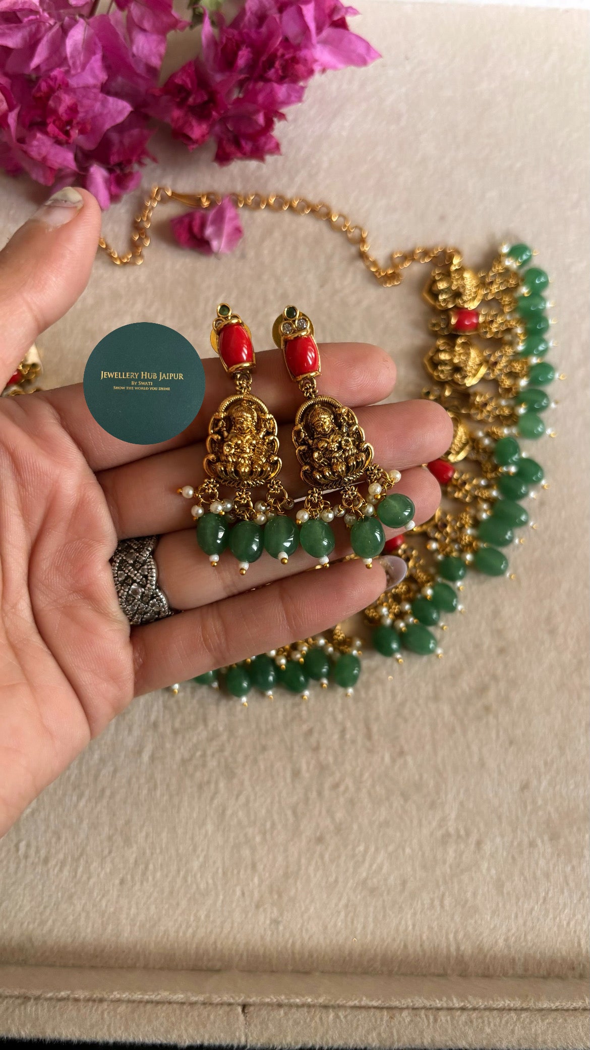 Temple jewellery with earrings