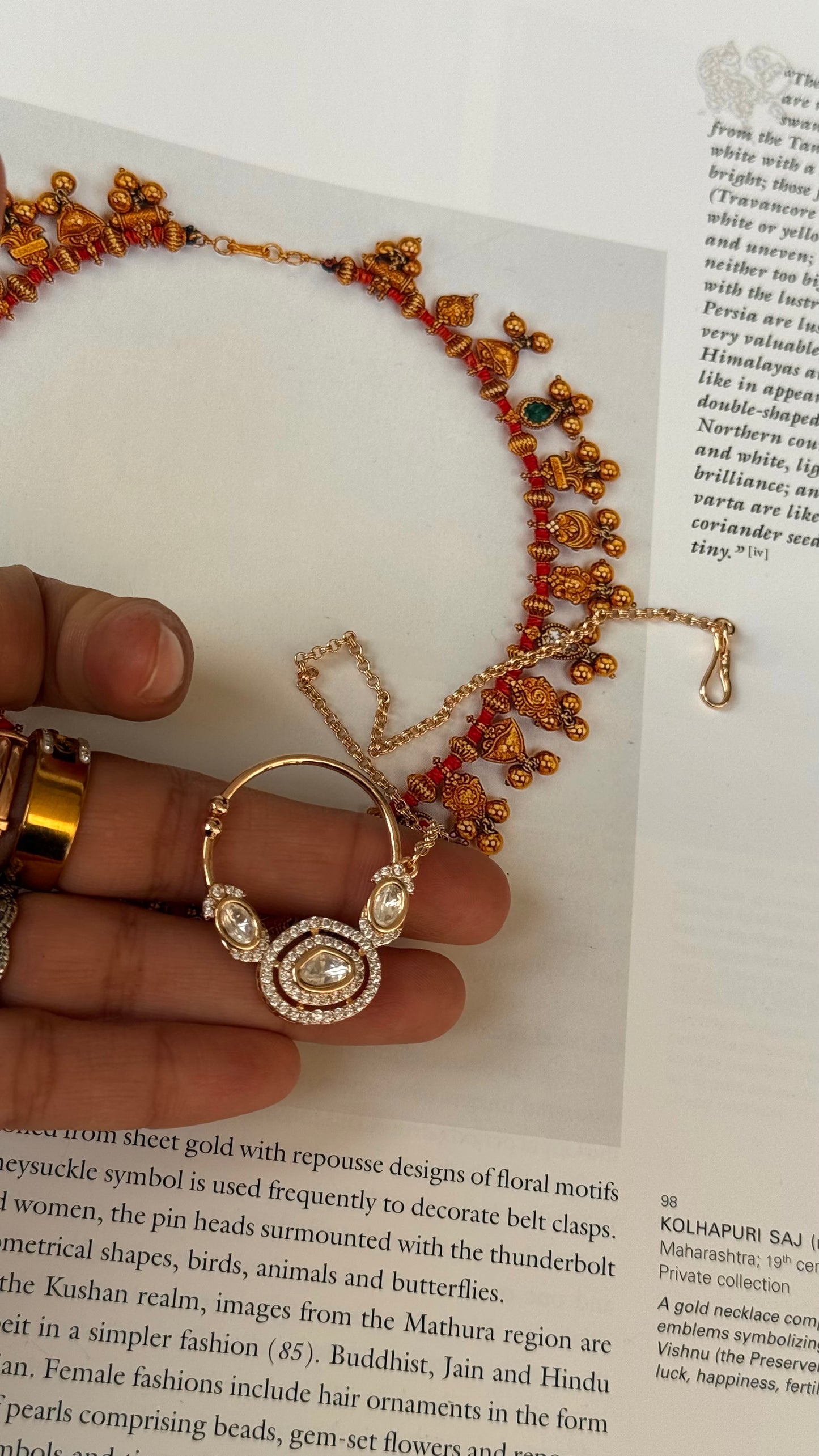 cz diamond uncut polki Nath