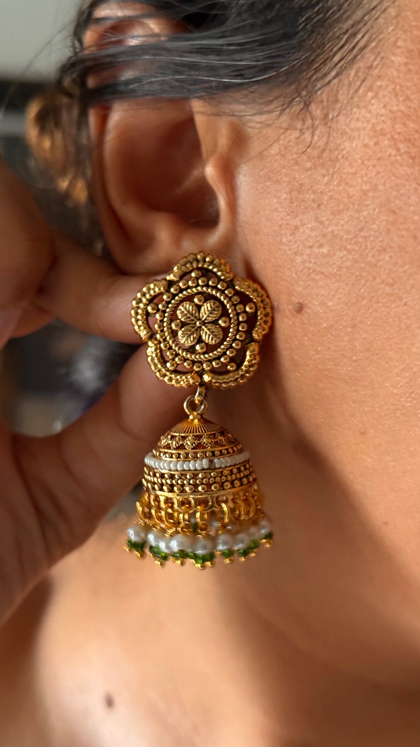 Gold designer heritage nakashi Rajasthani aad Necklace