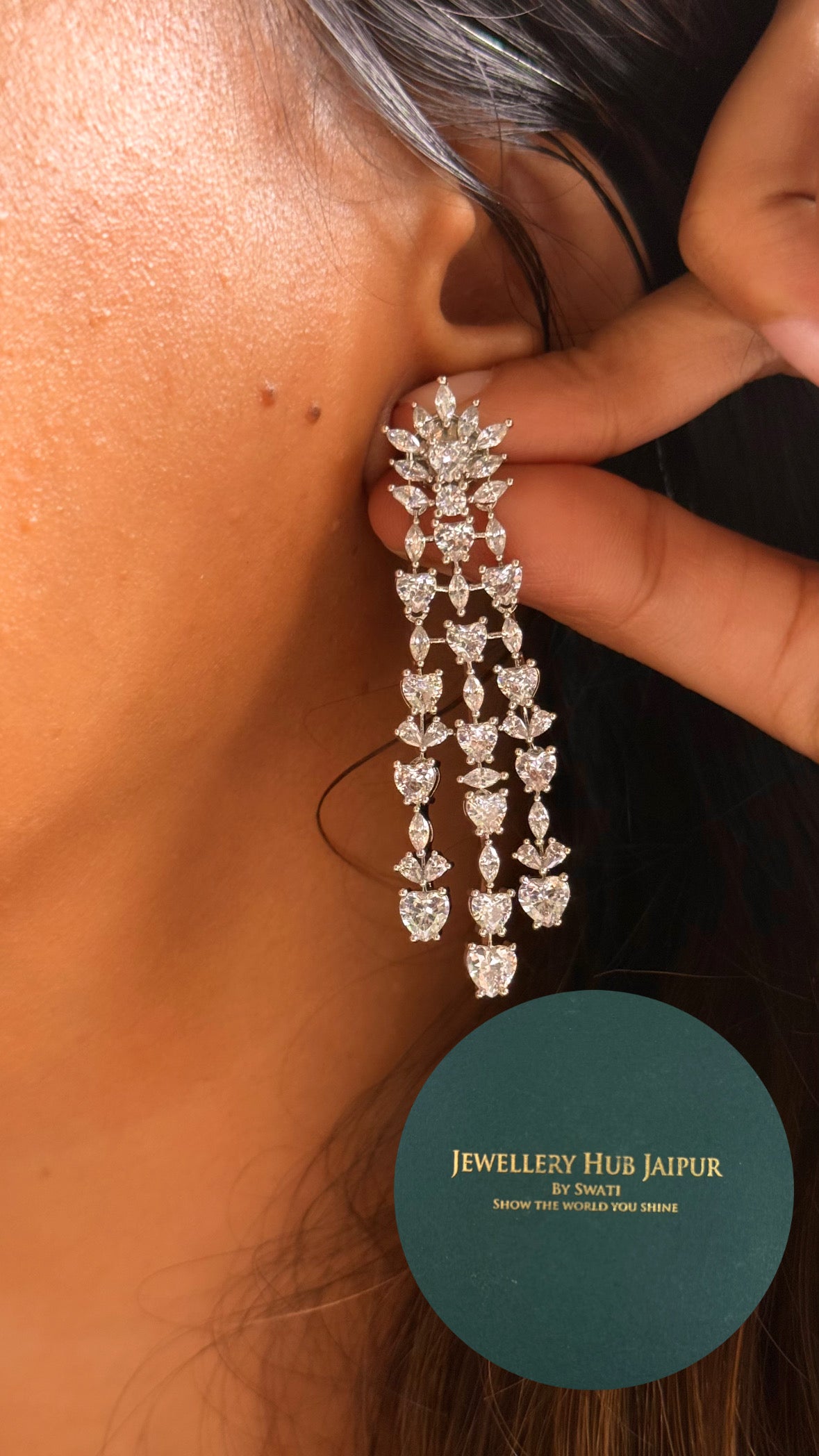 Celestial harmony diamond collar set (Silver)