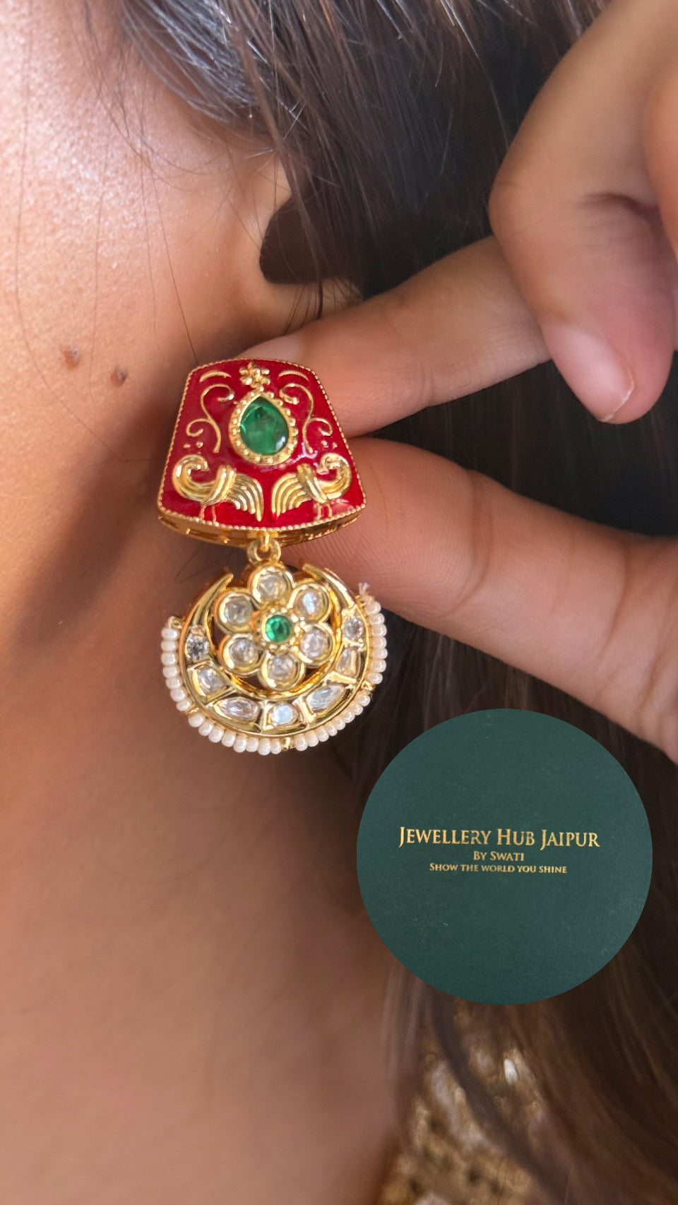 Tribhuvan Das Zaveri inspired Meena Kari Heritage necklace