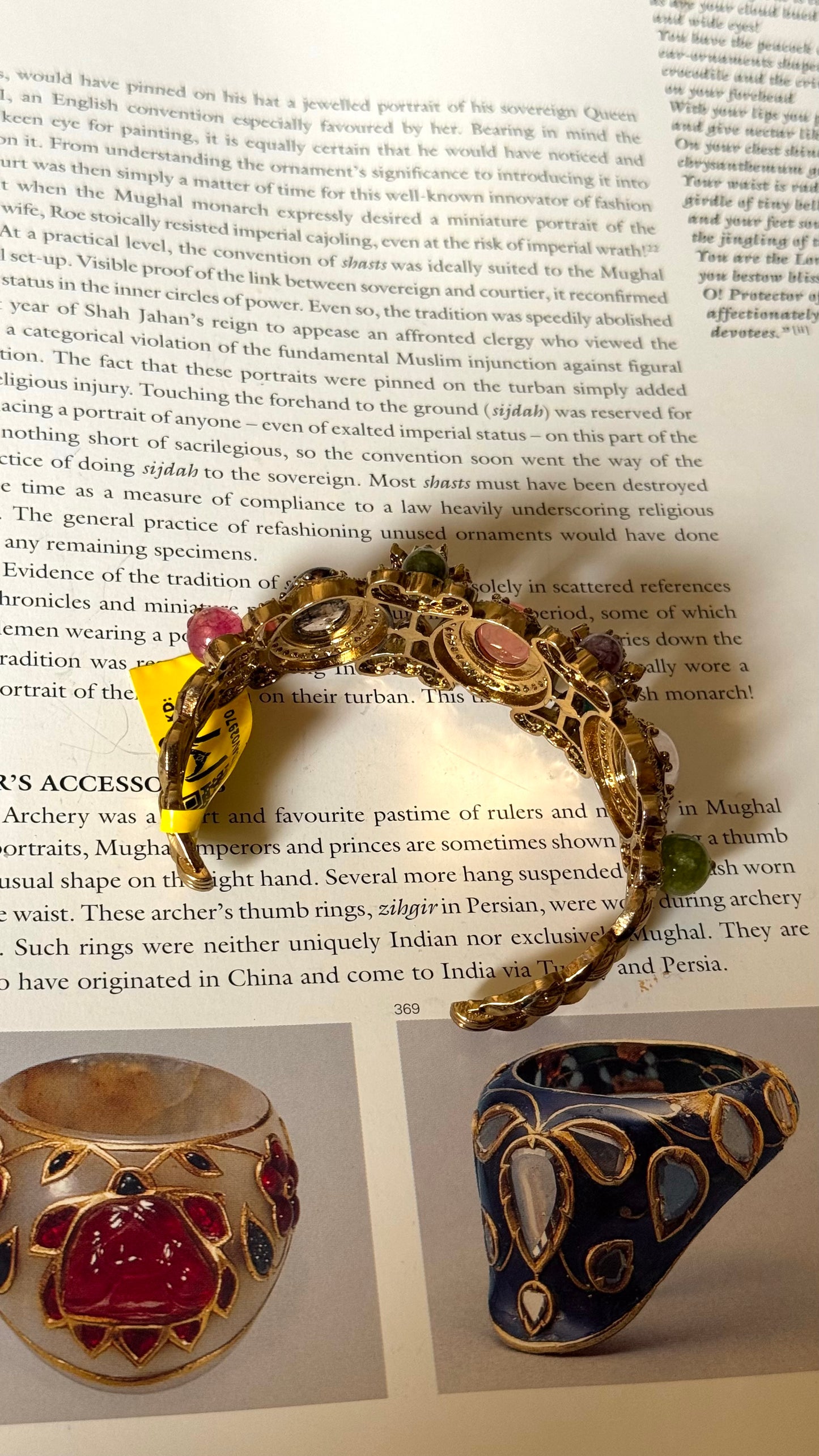 Sabyasachi inspired natural stones peach bracelet