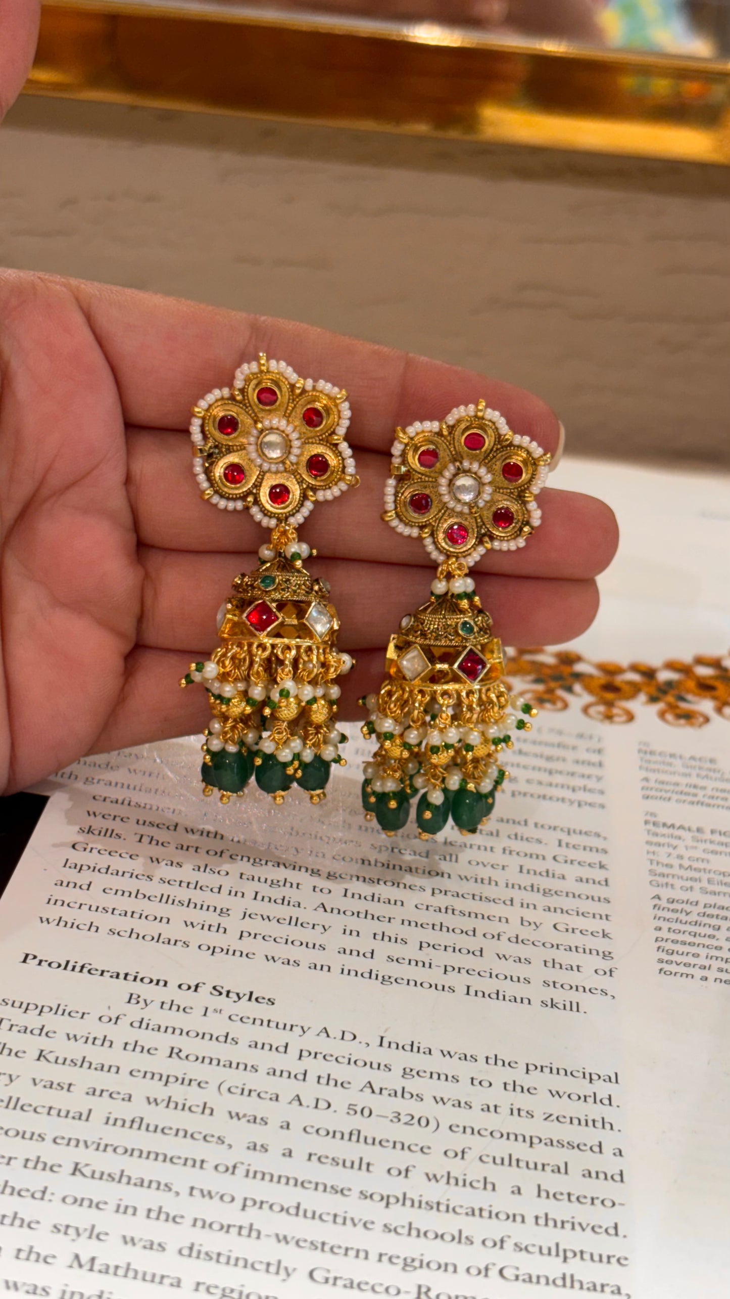 Floral heritage Rajwada jhumki