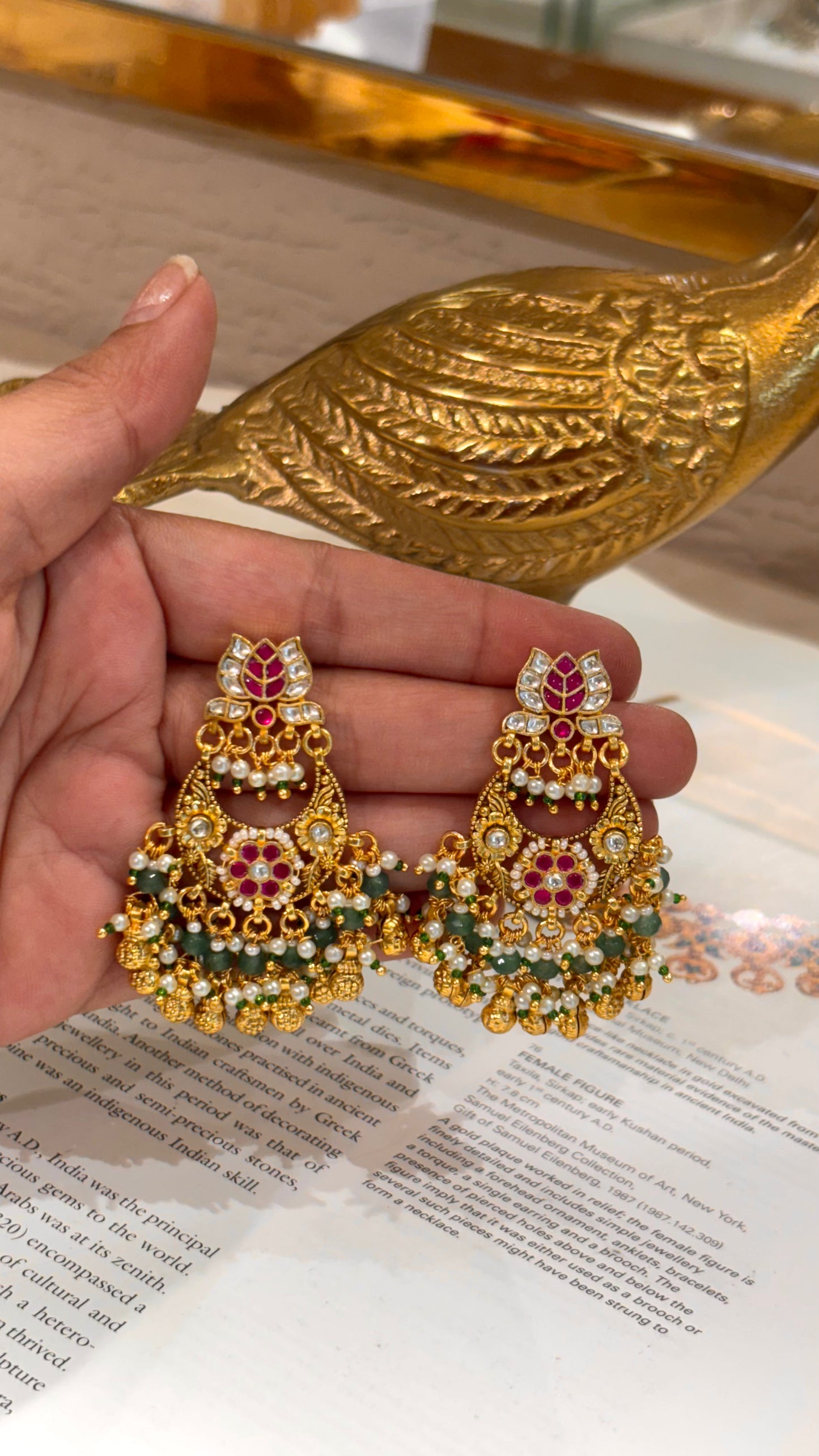 Ruby heritage rajwda Earings