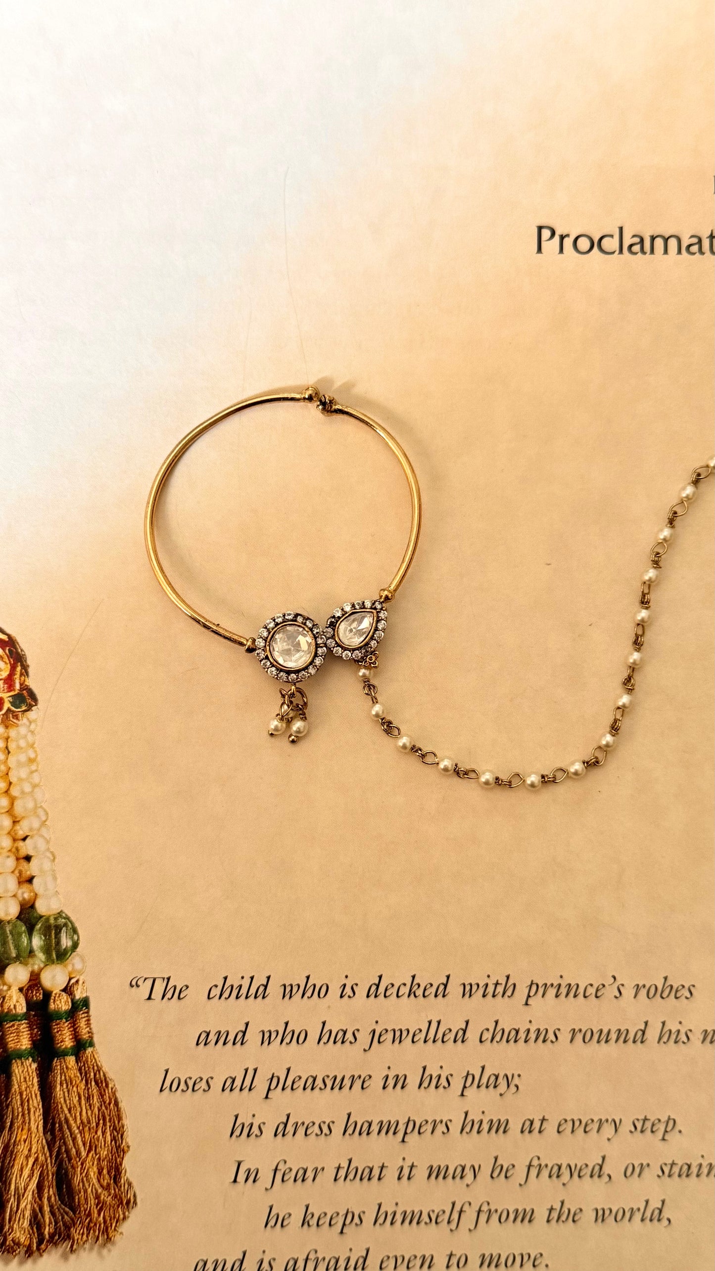 Moissanite drop nath