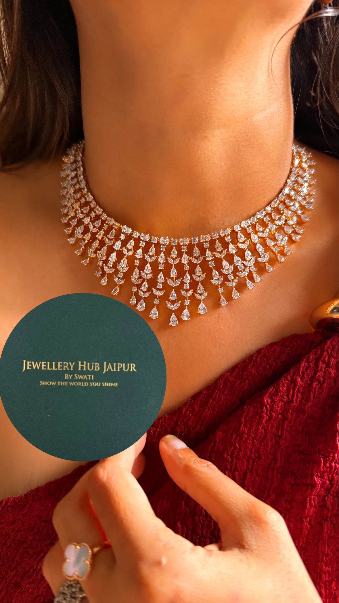 Radiance diamond collar set (gold)