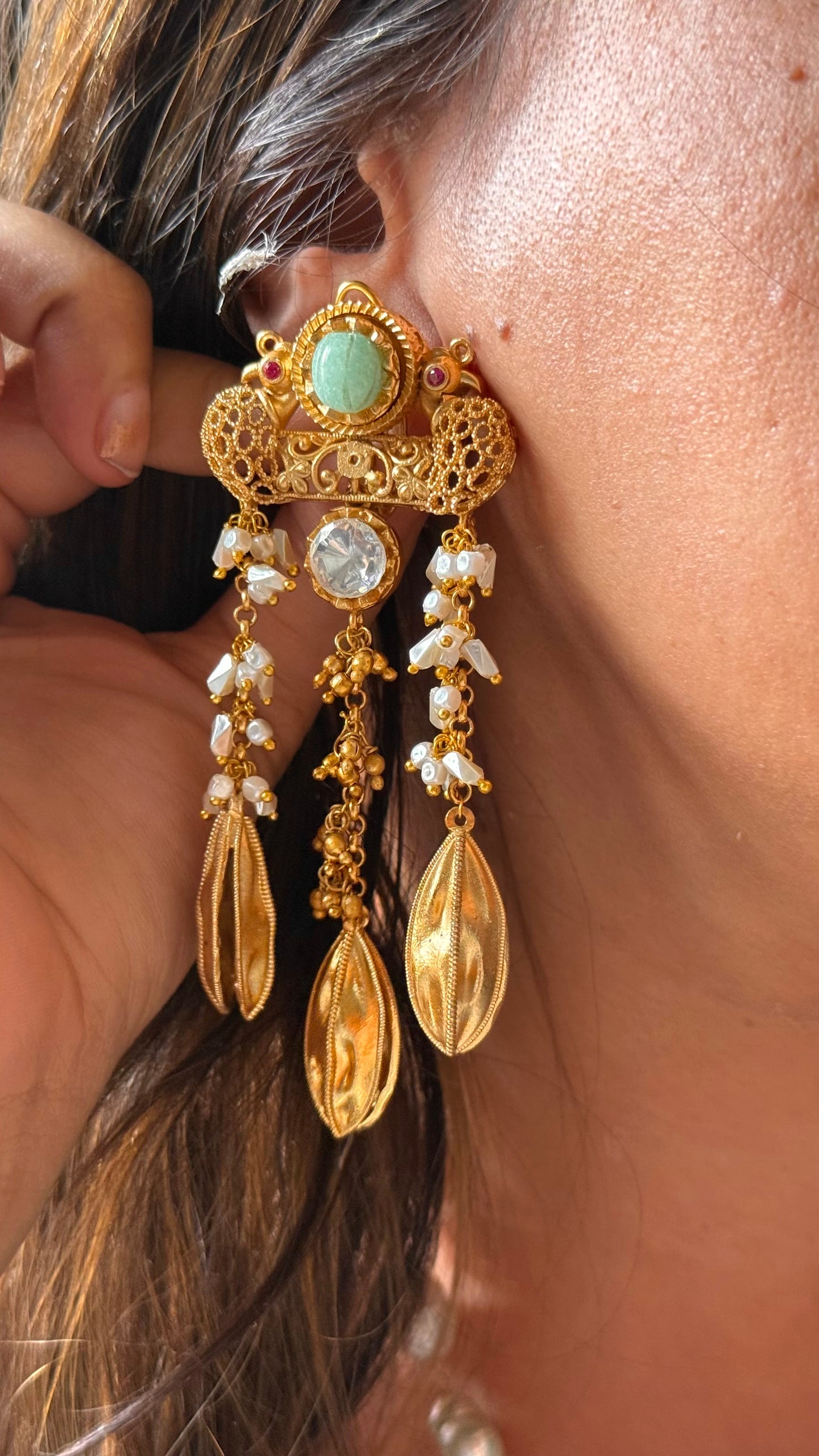 Amrapali inspired firoza pendant Necklace set