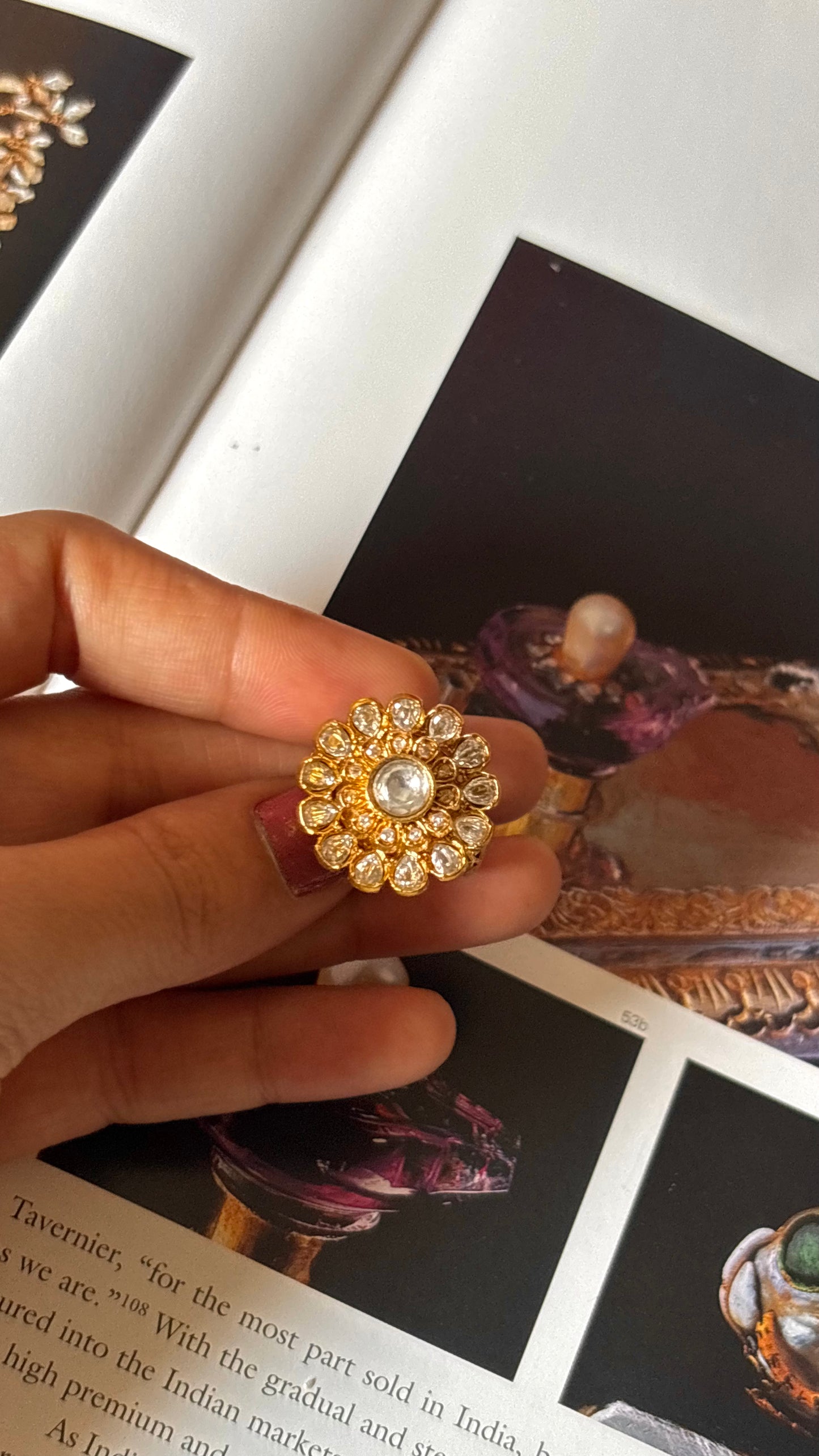Real moissanite floral ring