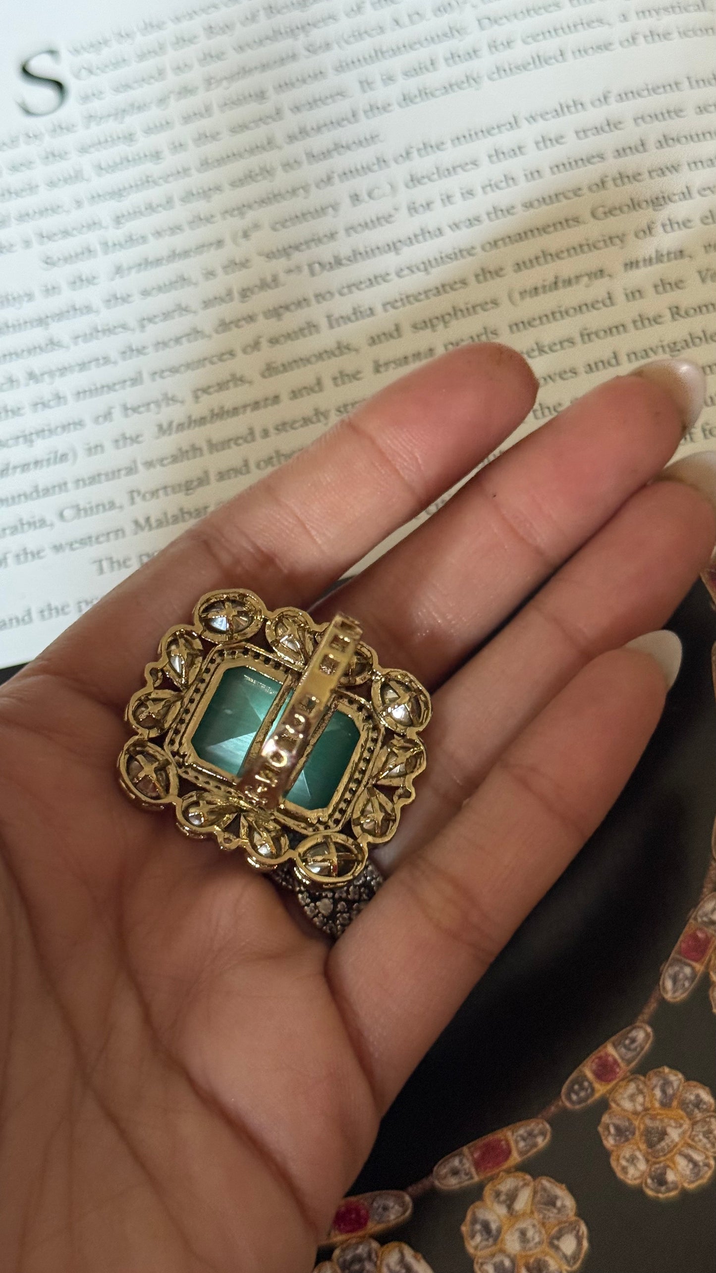 Mint doublet Moissanite adjustable
