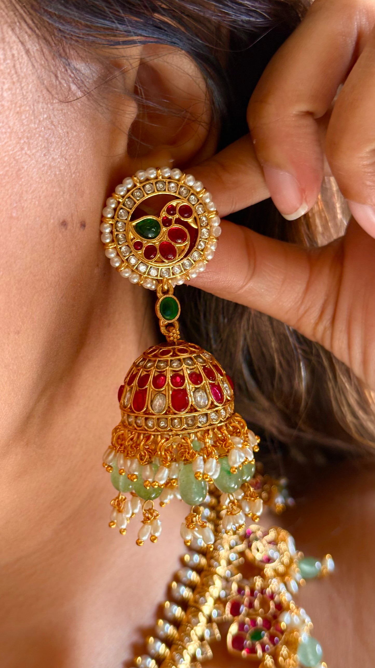 Heritage polki rajwada jadau haar