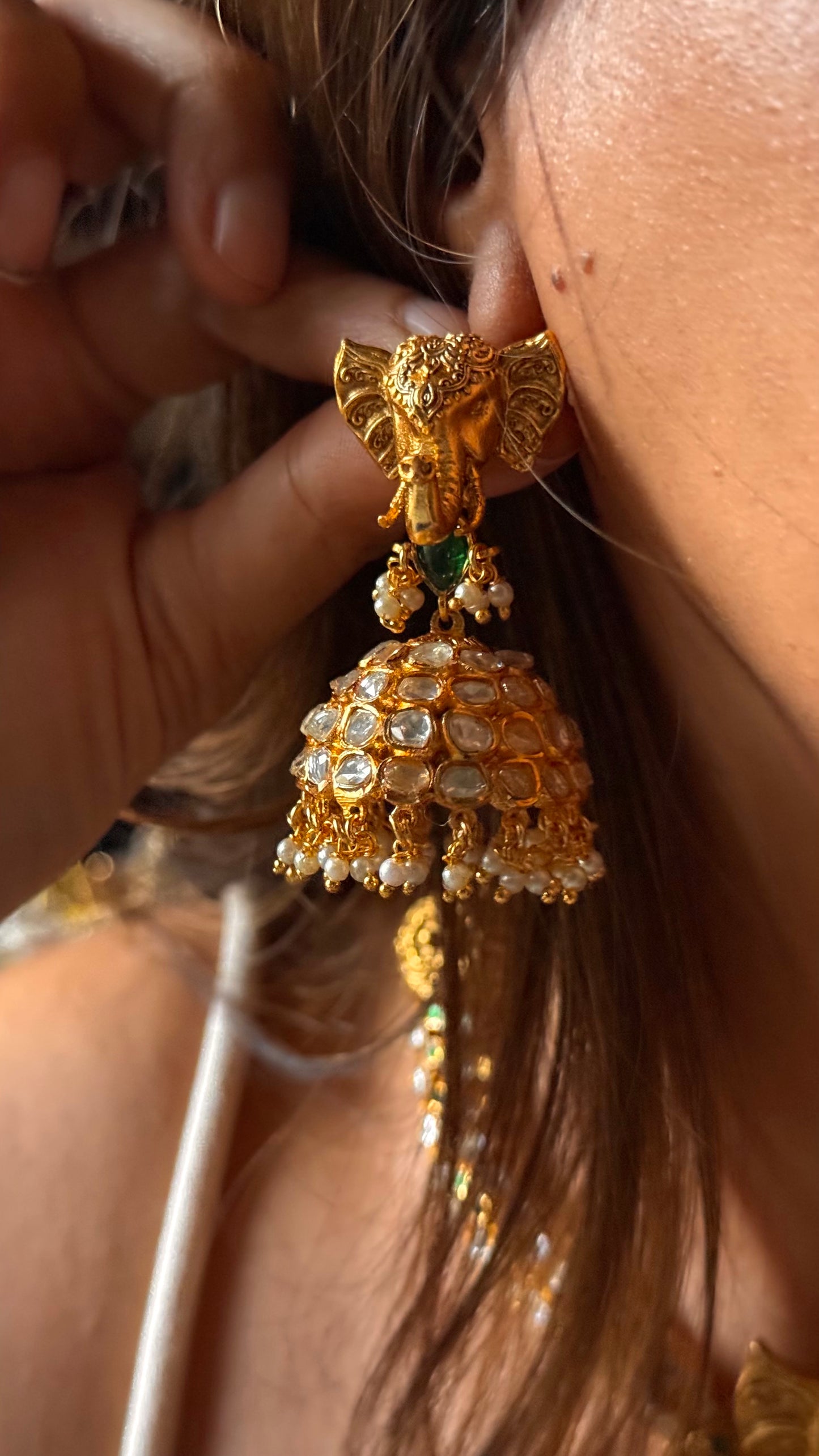 Lord ganesha nakashi gold vintage Necklace
